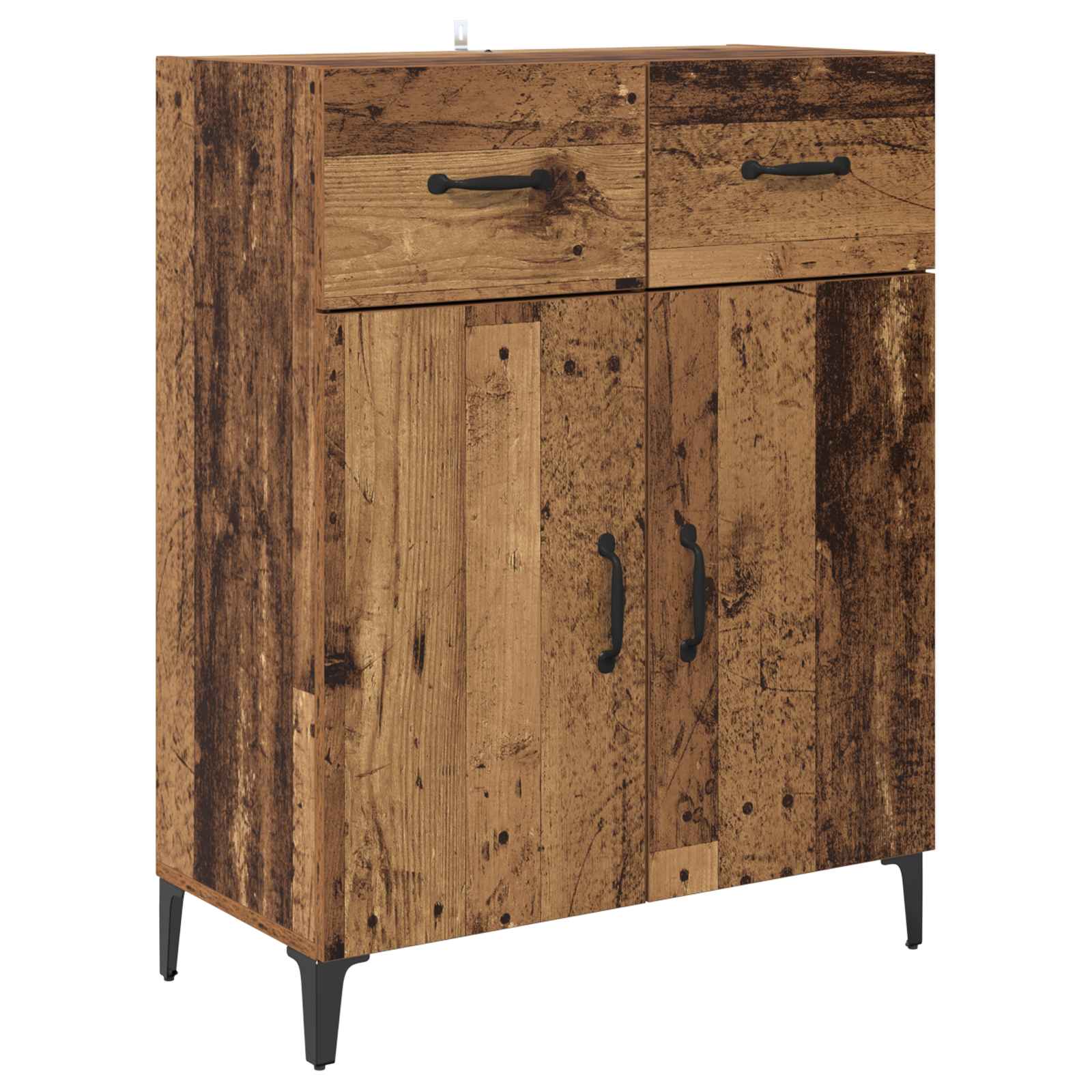 Dressoir met lade Oudhout 69,5 x 34 x 90 cm Bewerkt hout is nu te koop bij PeponiXL, paradijselijk wonen!