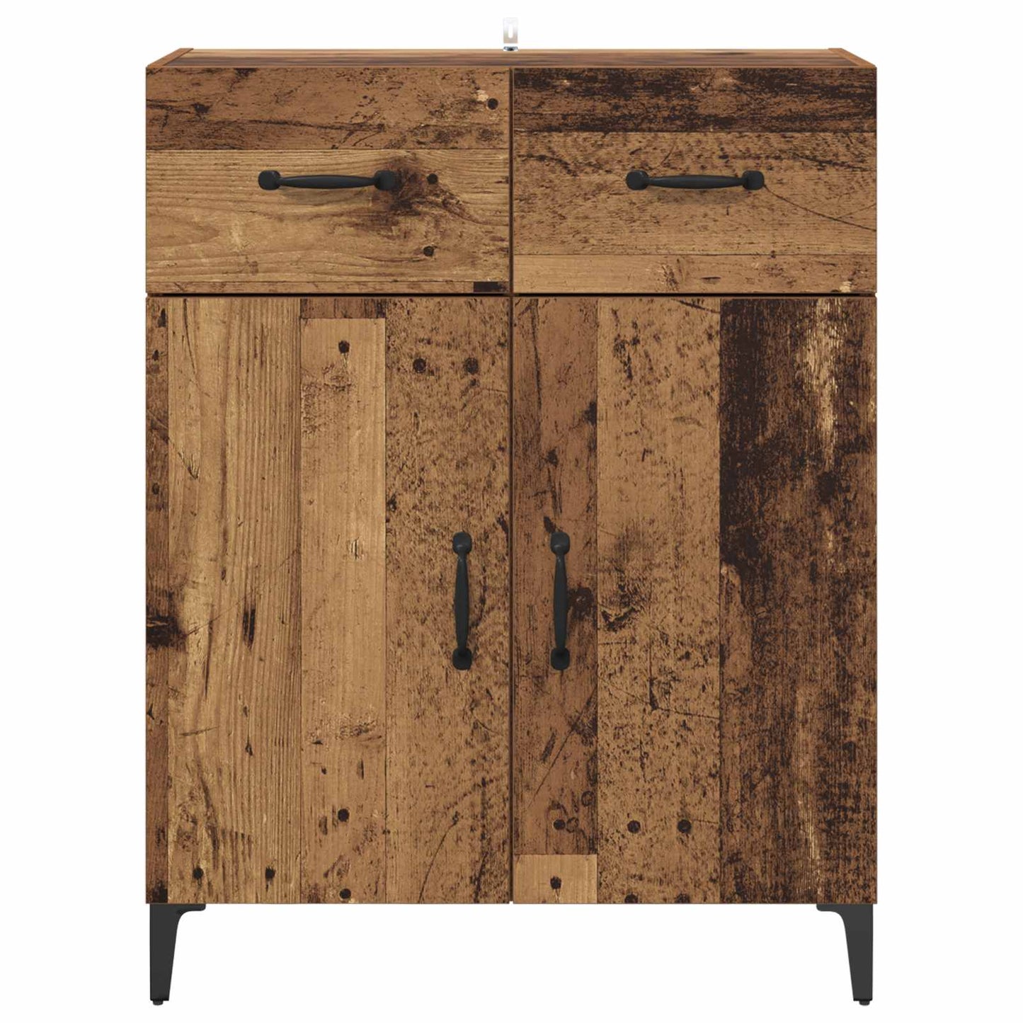 Dressoir met lade Oudhout 69,5 x 34 x 90 cm Bewerkt hout is nu te koop bij PeponiXL, paradijselijk wonen!