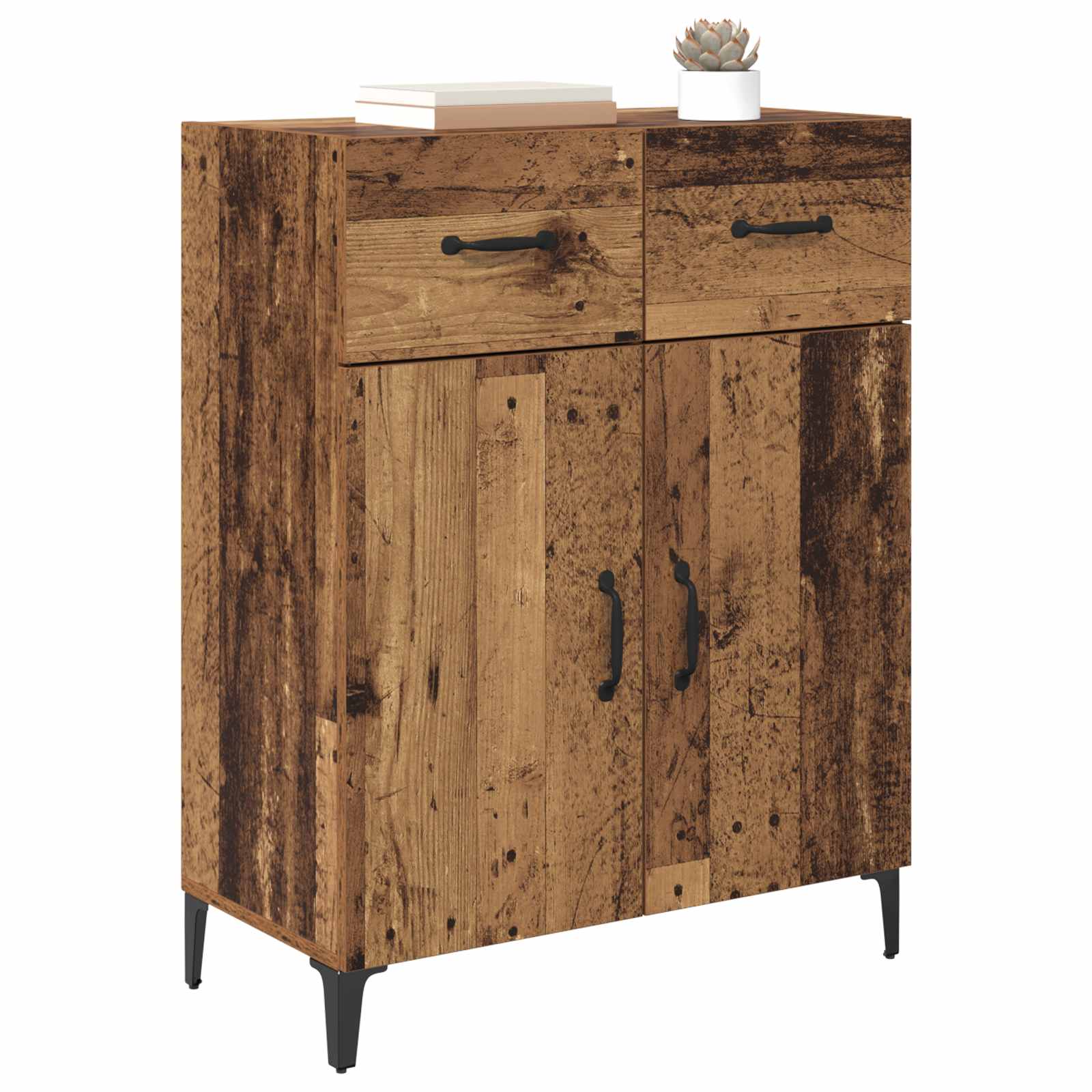 Dressoir met lade Oudhout 69,5 x 34 x 90 cm Bewerkt hout is nu te koop bij PeponiXL, paradijselijk wonen!