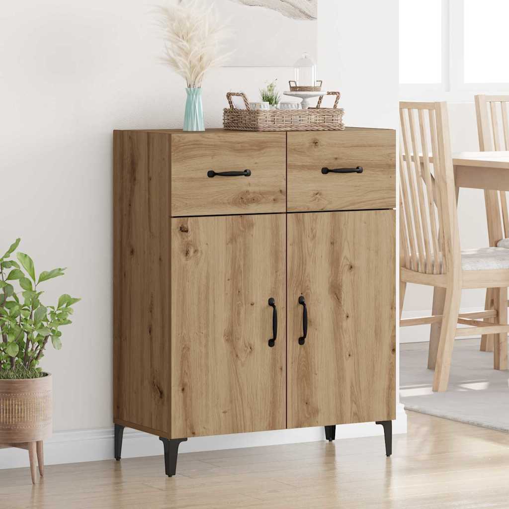 Dressoir met lade Artisan Eiken 69,5 x 34 x 90 cm Bewerkt hout is nu te koop bij PeponiXL, paradijselijk wonen!