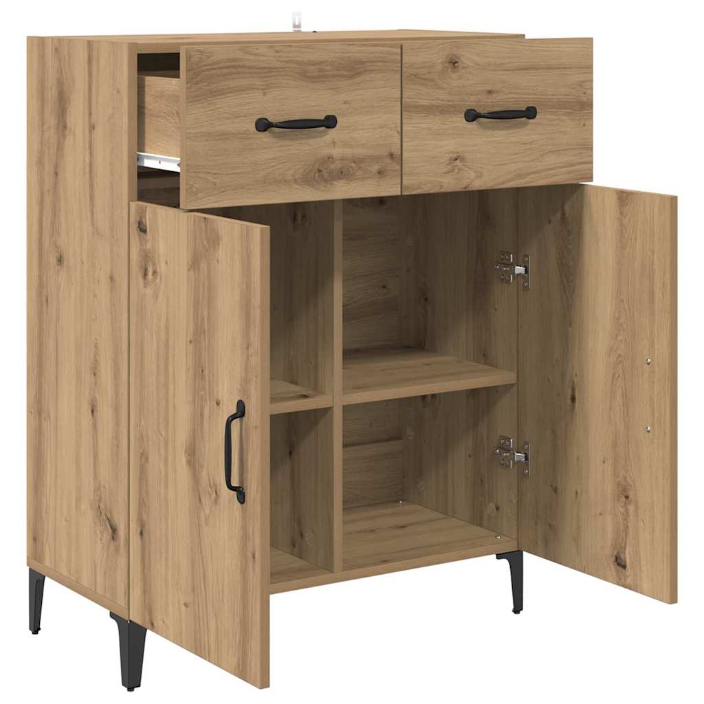 Dressoir met lade Artisan Eiken 69,5 x 34 x 90 cm Bewerkt hout is nu te koop bij PeponiXL, paradijselijk wonen!