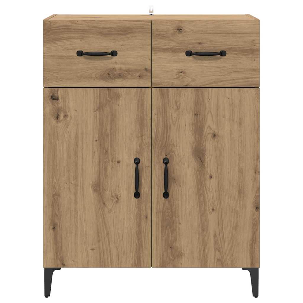 Dressoir met lade Artisan Eiken 69,5 x 34 x 90 cm Bewerkt hout is nu te koop bij PeponiXL, paradijselijk wonen!