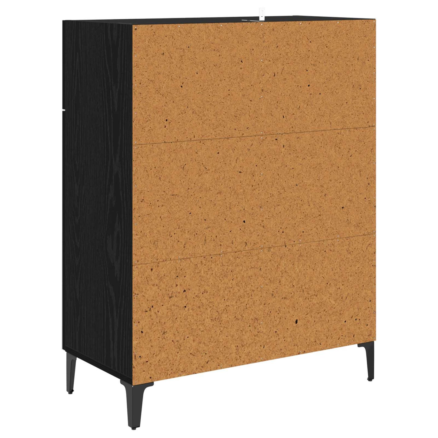 Dressoir met lade Zwart Eiken 69,5 x 34 x 90 cm Bewerkt hout is nu te koop bij PeponiXL, paradijselijk wonen!