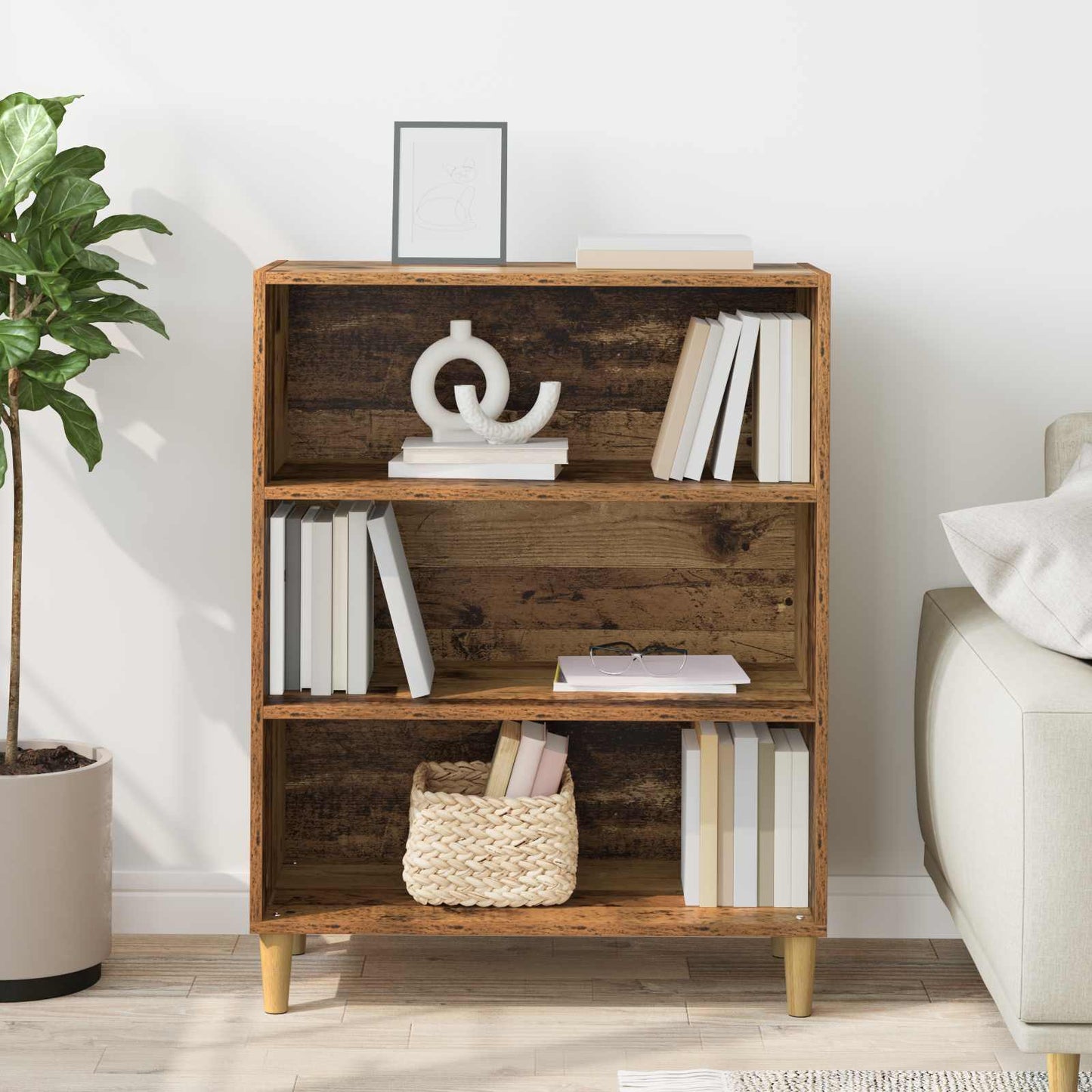 Dressoir Oudhout 69,5 x 32,5 x 90 cm Bewerkt hout is nu te koop bij PeponiXL, paradijselijk wonen!