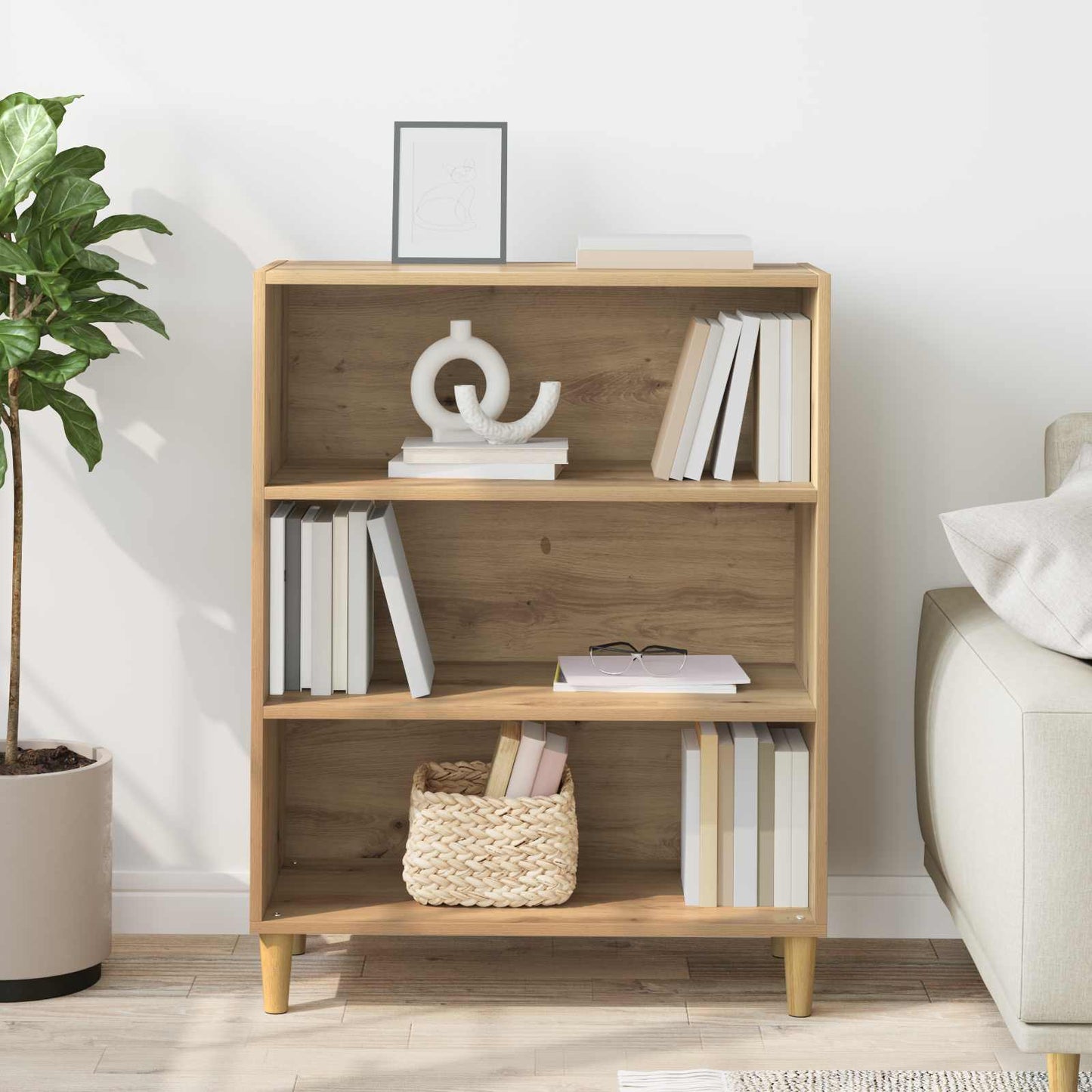 Dressoir Artisan Eiken 69,5 x 32,5 x 90 cm Bewerkt hout is nu te koop bij PeponiXL, paradijselijk wonen!