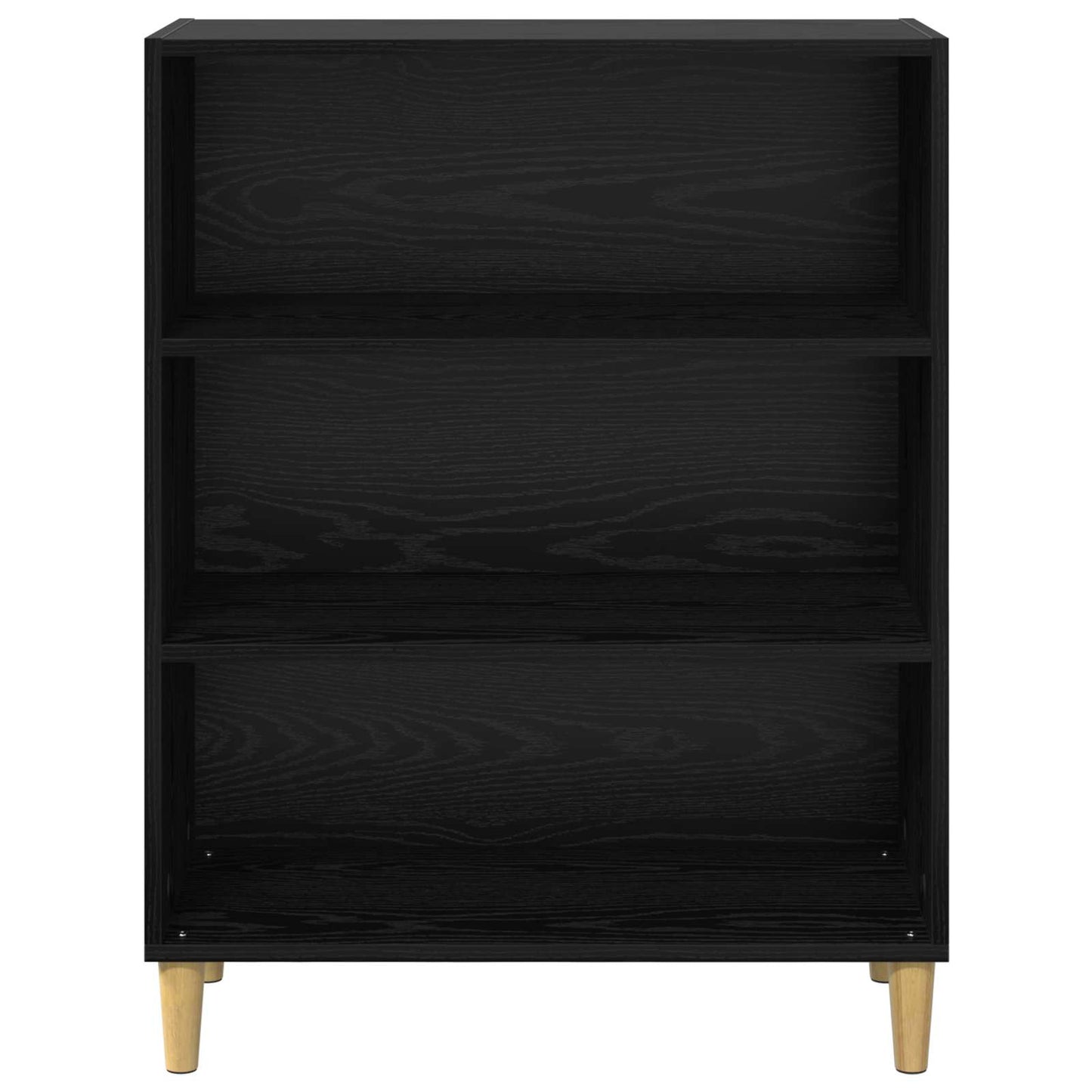 Dressoir Zwart Eiken 69,5 x 32,5 x 90 cm Bewerkt hout is nu te koop bij PeponiXL, paradijselijk wonen!