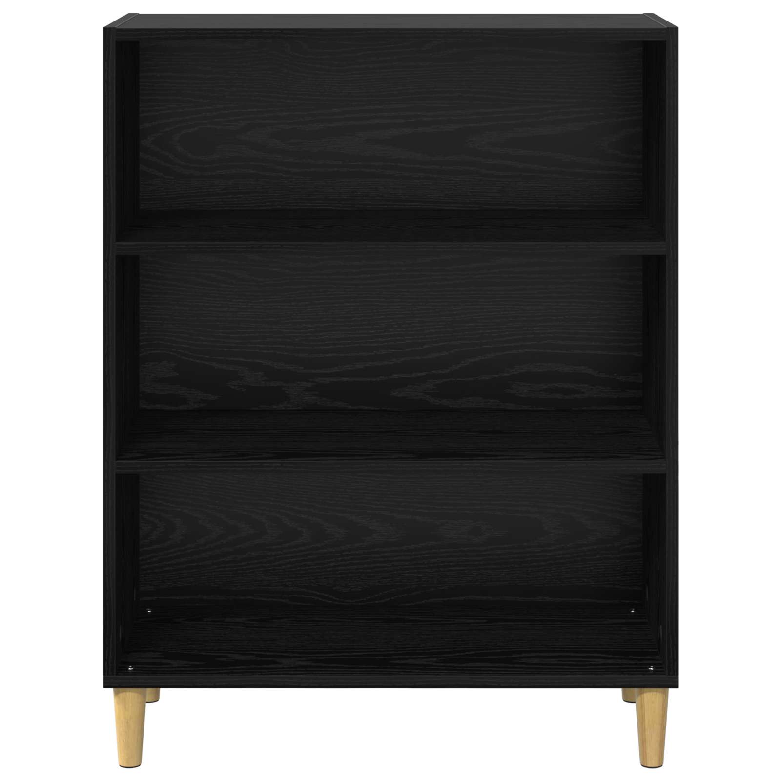 Dressoir Zwart Eiken 69,5 x 32,5 x 90 cm Bewerkt hout is nu te koop bij PeponiXL, paradijselijk wonen!