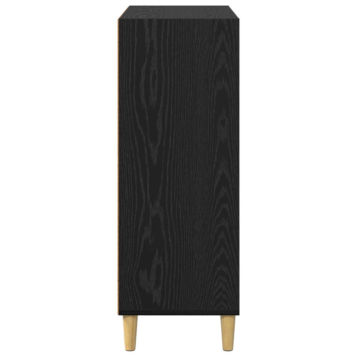 Dressoir Zwart Eiken 69,5 x 32,5 x 90 cm Bewerkt hout is nu te koop bij PeponiXL, paradijselijk wonen!