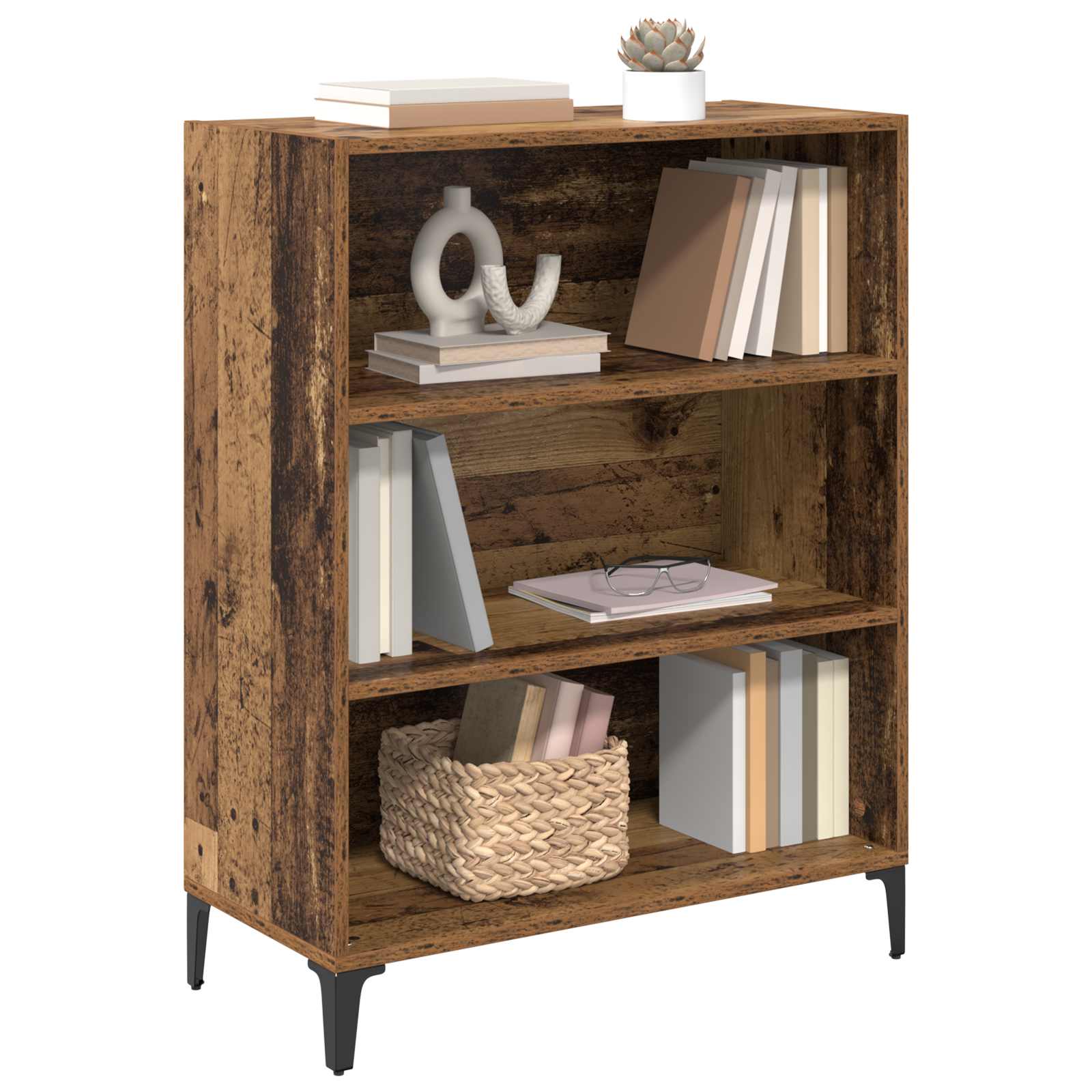 Dressoir Oudhout 69,5 x 32,5 x 90 cm Bewerkt hout is nu te koop bij PeponiXL, paradijselijk wonen!