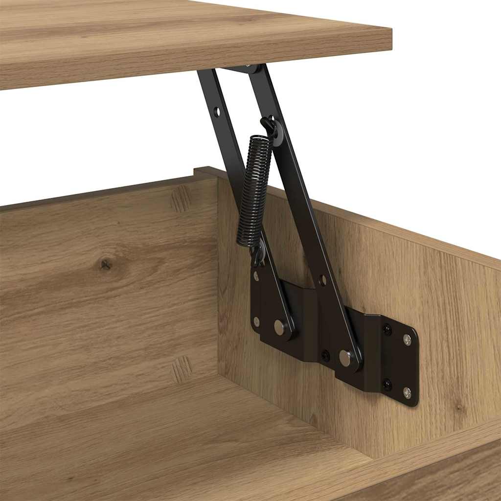 Salontafel Artisan Eiken 80 x 50,5 x 41,5 cm Bewerkt hout is nu te koop bij PeponiXL, paradijselijk wonen!