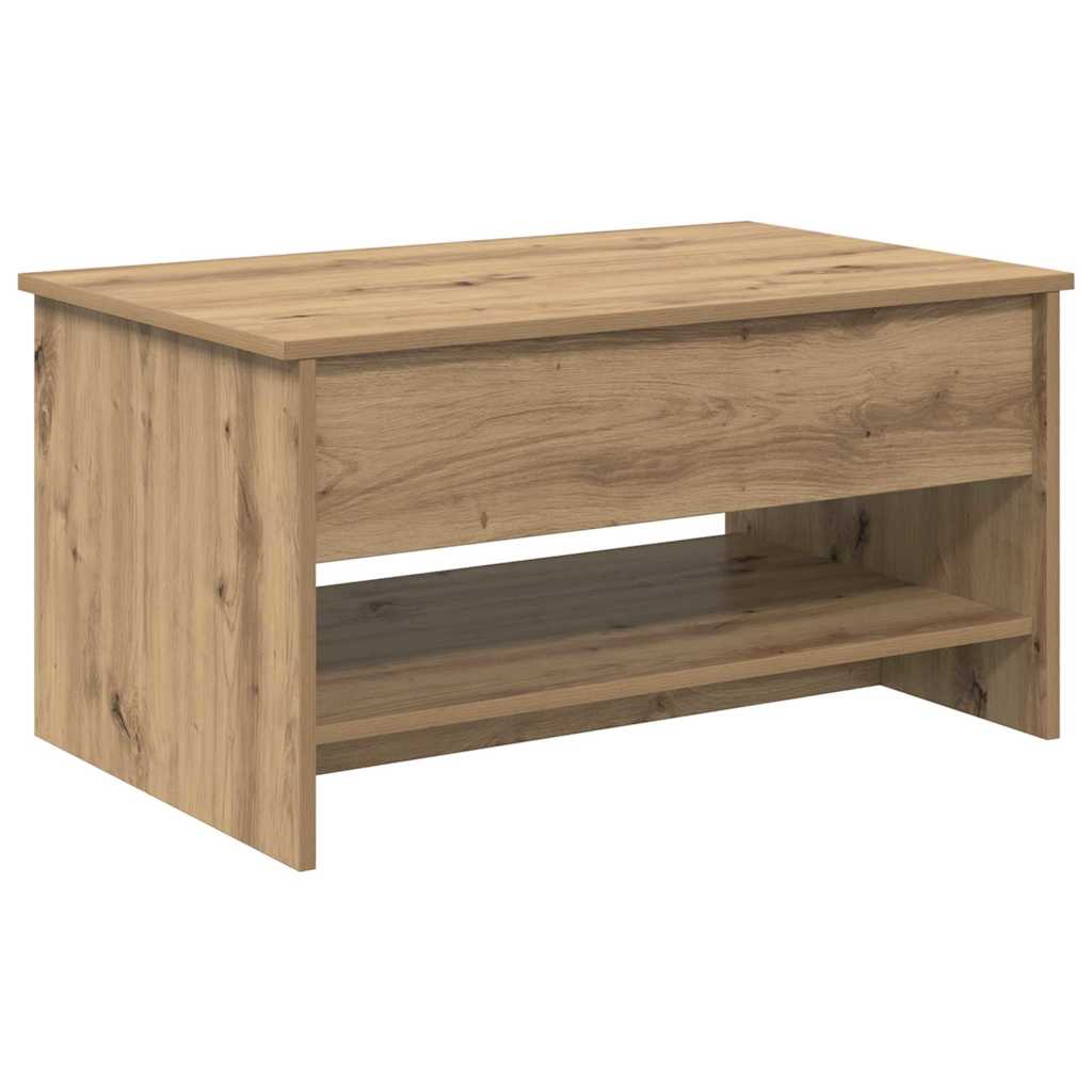 Salontafel Artisan Eiken 80 x 50,5 x 41,5 cm Bewerkt hout is nu te koop bij PeponiXL, paradijselijk wonen!