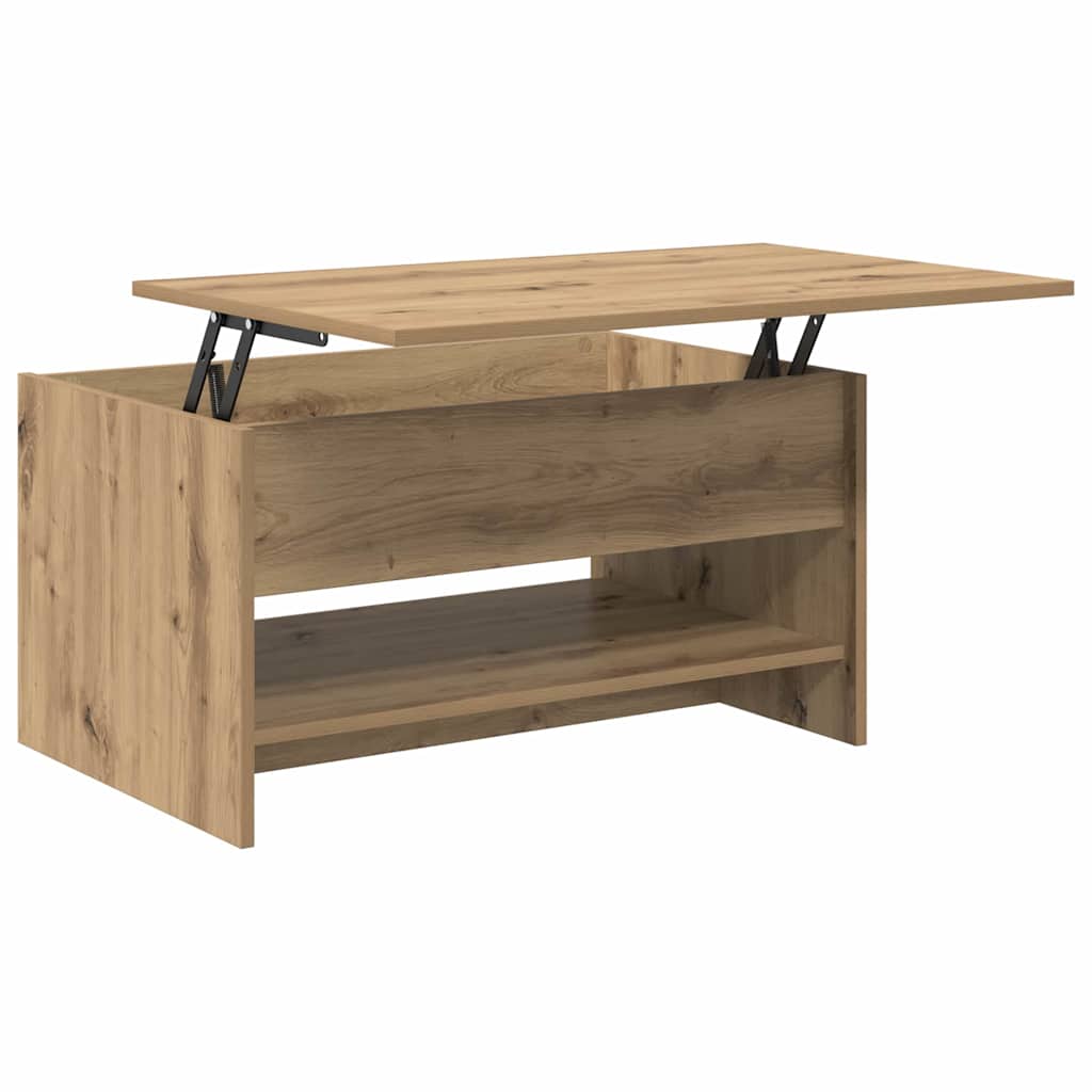Salontafel Artisan Eiken 80 x 50,5 x 41,5 cm Bewerkt hout is nu te koop bij PeponiXL, paradijselijk wonen!