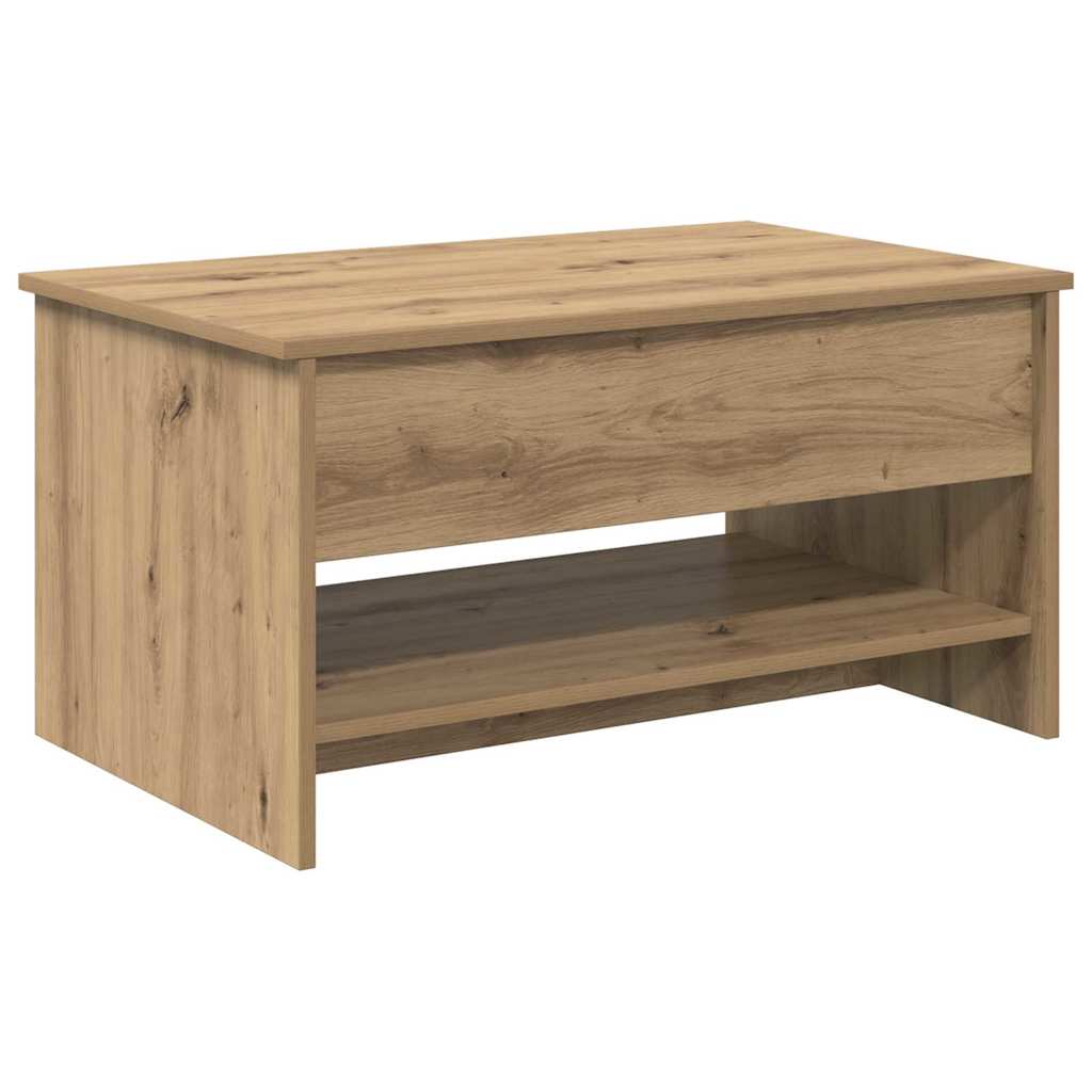Salontafel Artisan Eiken 80 x 50,5 x 41,5 cm Bewerkt hout is nu te koop bij PeponiXL, paradijselijk wonen!