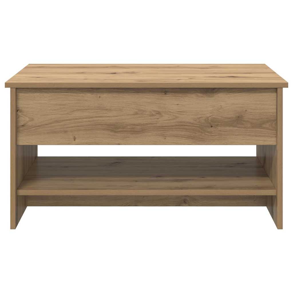 Salontafel Artisan Eiken 80 x 50,5 x 41,5 cm Bewerkt hout is nu te koop bij PeponiXL, paradijselijk wonen!