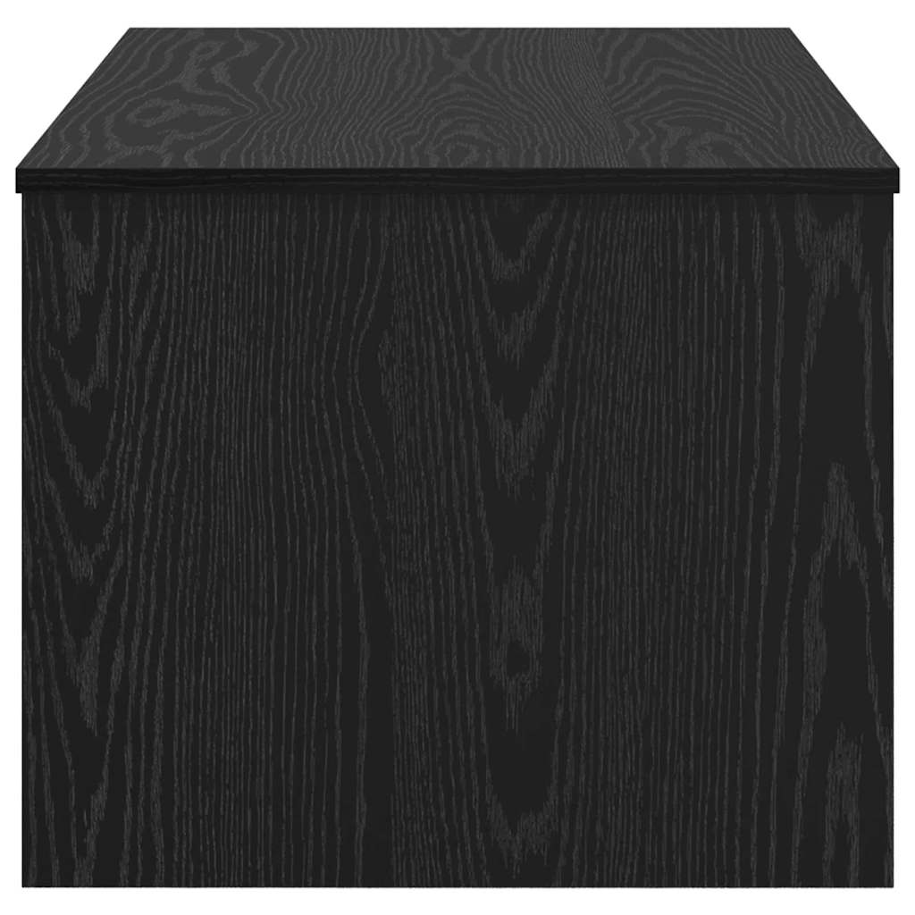 Salontafel Zwart Eiken 80 x 50,5 x 41,5 cm Bewerkt hout is nu te koop bij PeponiXL, paradijselijk wonen!