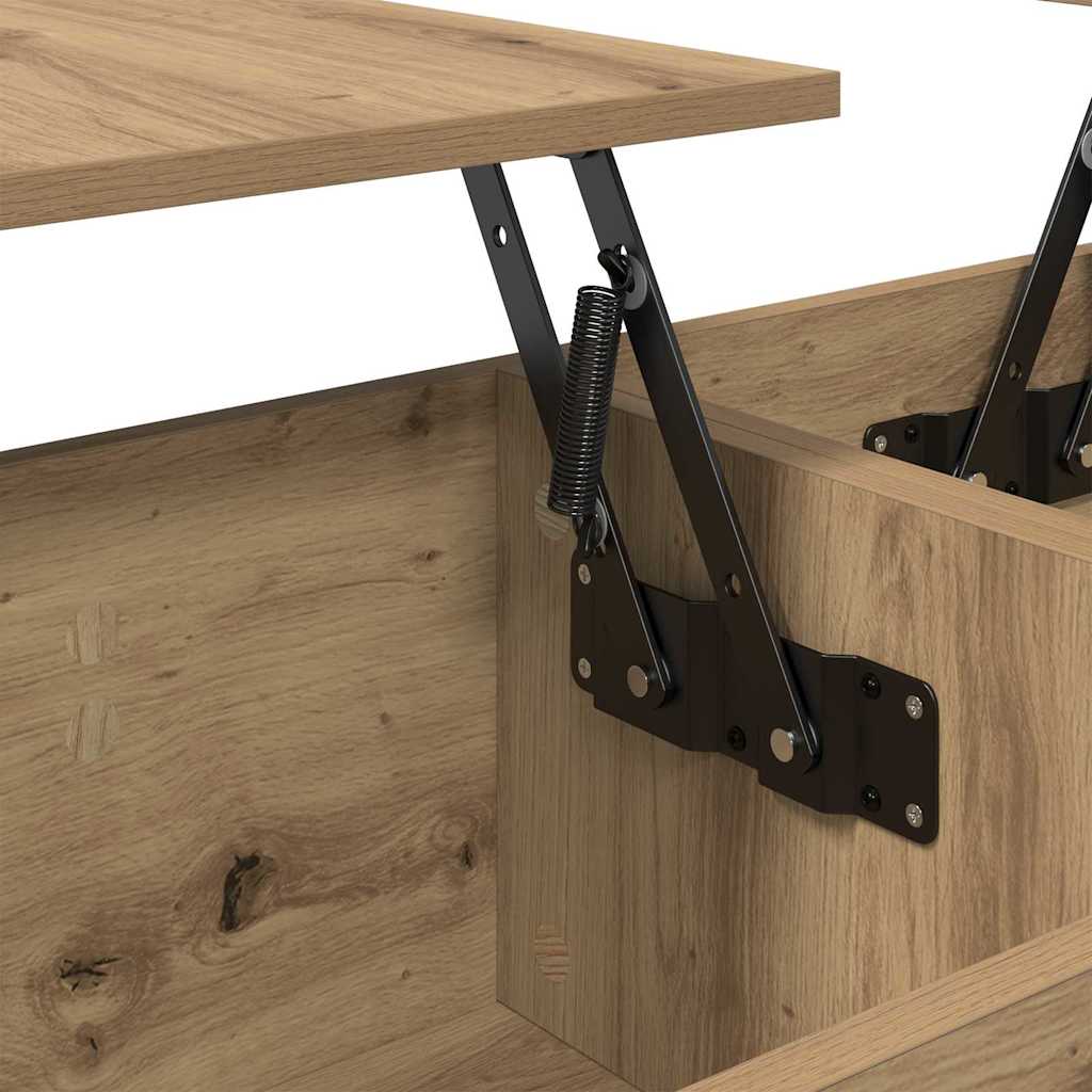 Salontafel Artisan Eiken 102 x 50,5 x 46,5 cm Bewerkt hout is nu te koop bij PeponiXL, paradijselijk wonen!