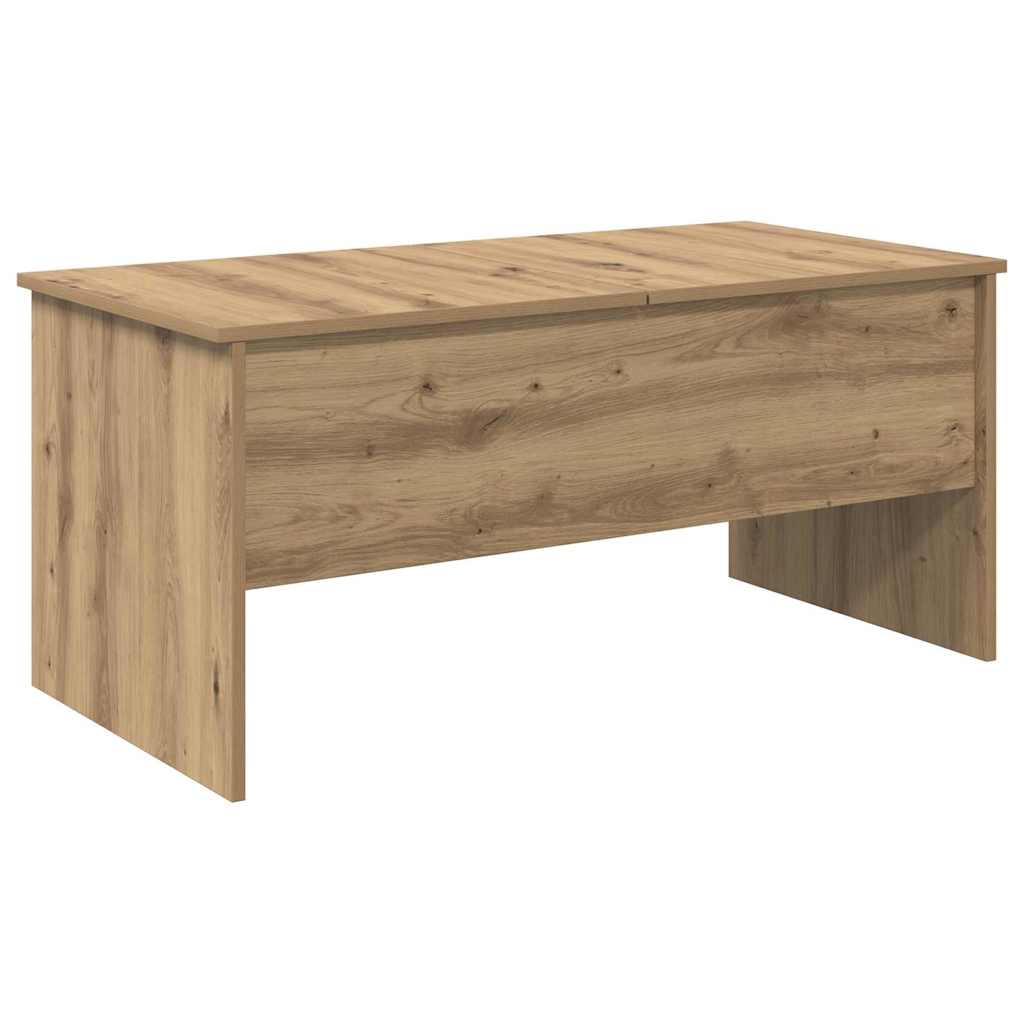 Salontafel Artisan Eiken 102 x 50,5 x 46,5 cm Bewerkt hout is nu te koop bij PeponiXL, paradijselijk wonen!