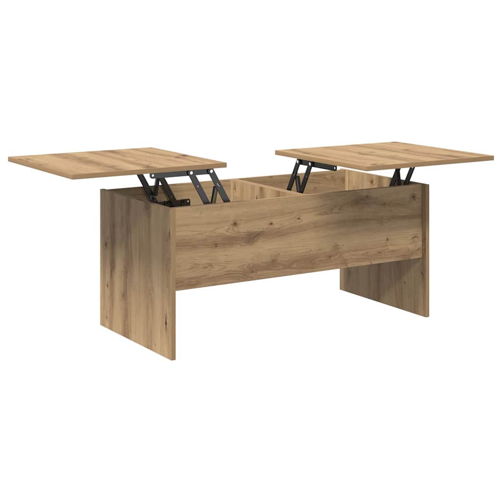 Salontafel Artisan Eiken 102 x 50,5 x 46,5 cm Bewerkt hout is nu te koop bij PeponiXL, paradijselijk wonen!