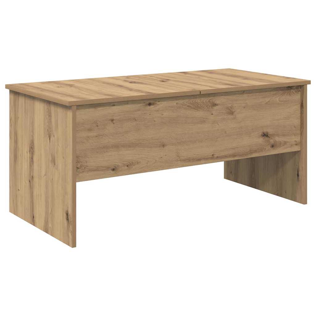 Salontafel Artisan Eiken 102 x 50,5 x 46,5 cm Bewerkt hout is nu te koop bij PeponiXL, paradijselijk wonen!