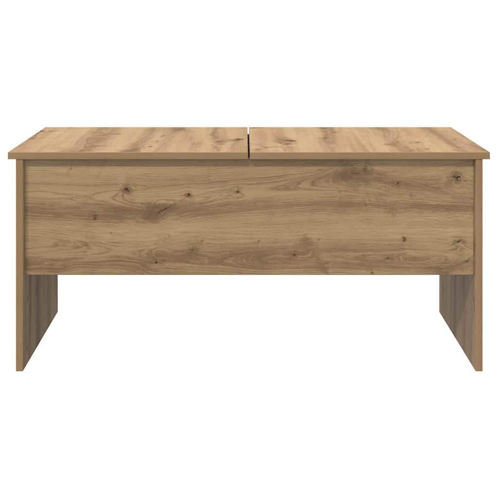 Salontafel Artisan Eiken 102 x 50,5 x 46,5 cm Bewerkt hout is nu te koop bij PeponiXL, paradijselijk wonen!