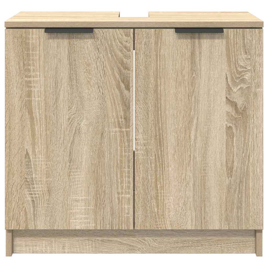 Badkamer Kast Sonoma Eiken 64,5 x 33,5 x 59 cm Bewerkt hout is nu te koop bij PeponiXL, paradijselijk wonen!