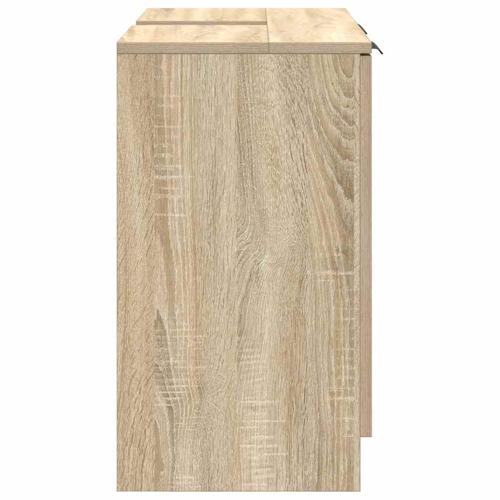 Badkamer Kast Sonoma Eiken 64,5 x 33,5 x 59 cm Bewerkt hout is nu te koop bij PeponiXL, paradijselijk wonen!