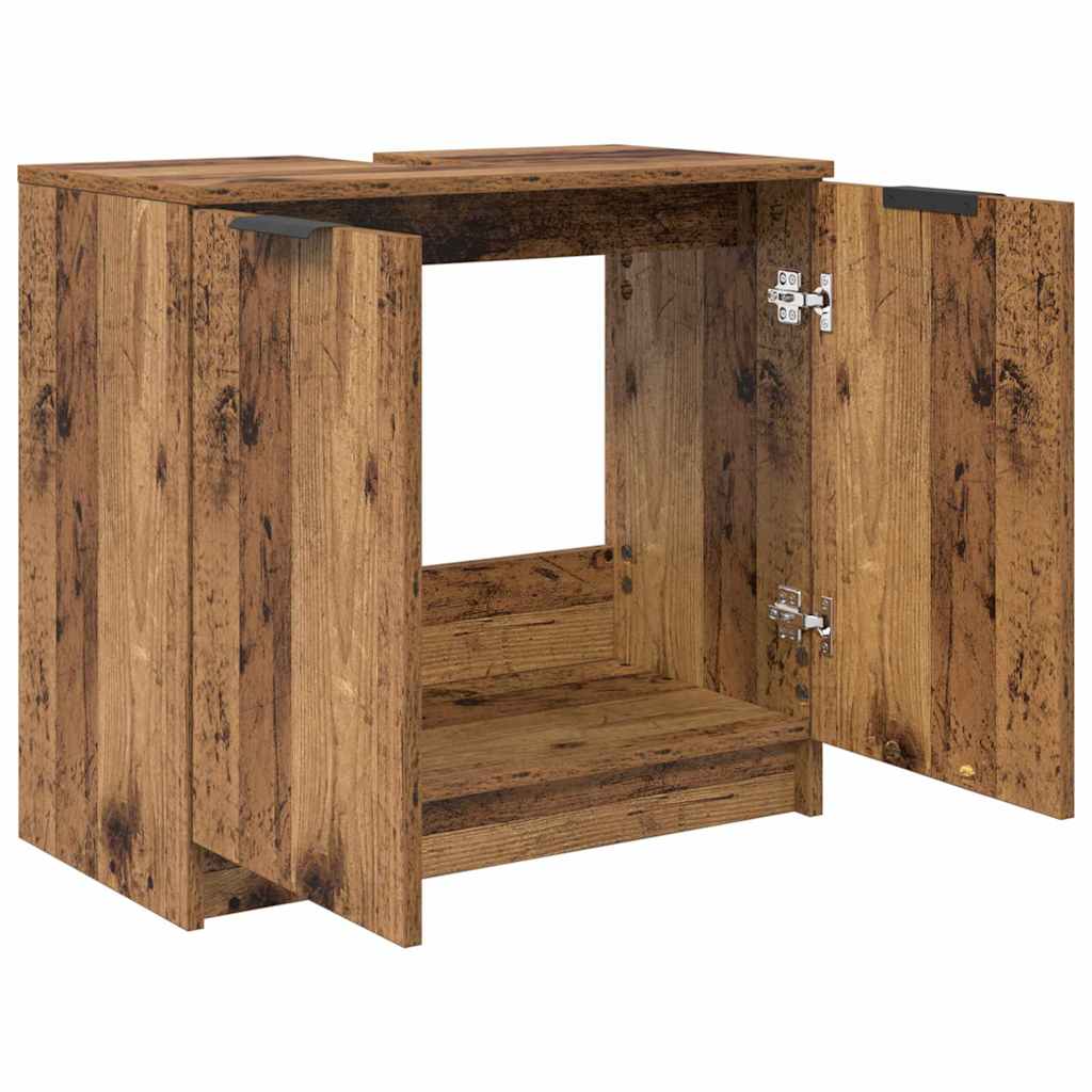 Badkamer Kast Oud Hout 64,5 x 33,5 x 59 cm Bewerkt hout is nu te koop bij PeponiXL, paradijselijk wonen!