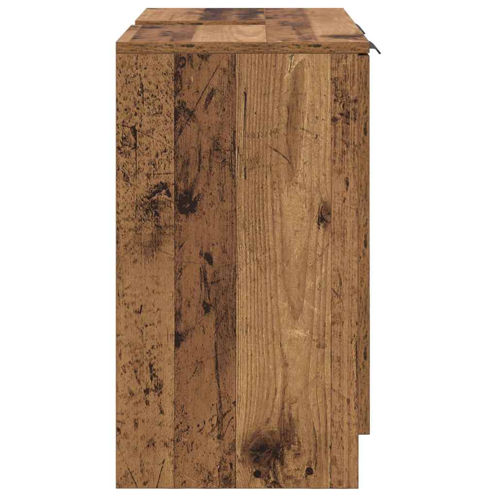 Badkamer Kast Oud Hout 64,5 x 33,5 x 59 cm Bewerkt hout is nu te koop bij PeponiXL, paradijselijk wonen!