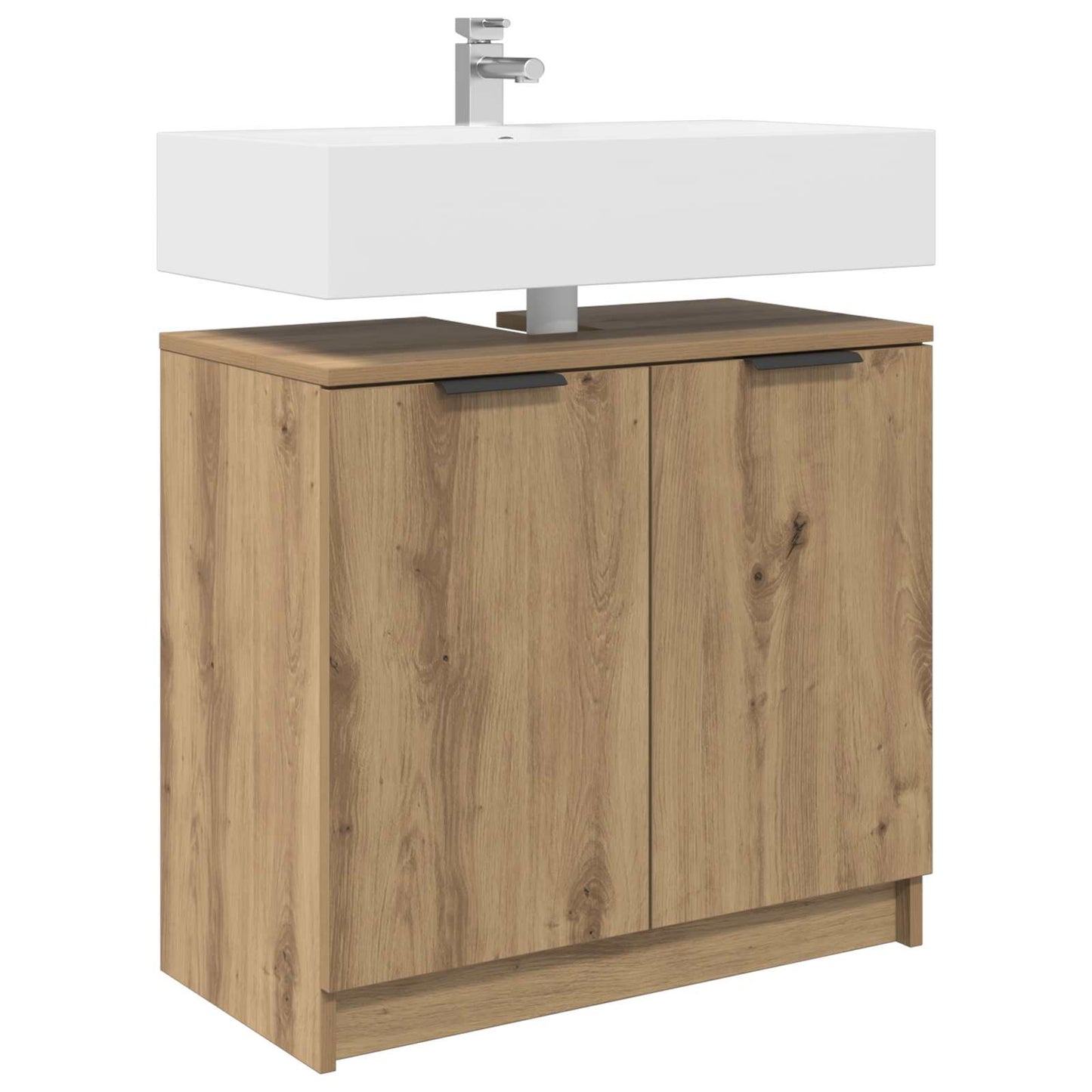 Badkamer Kast Artisan Eiken 64,5 x 33,5 x 59 cm Bewerkt hout is nu te koop bij PeponiXL, paradijselijk wonen!