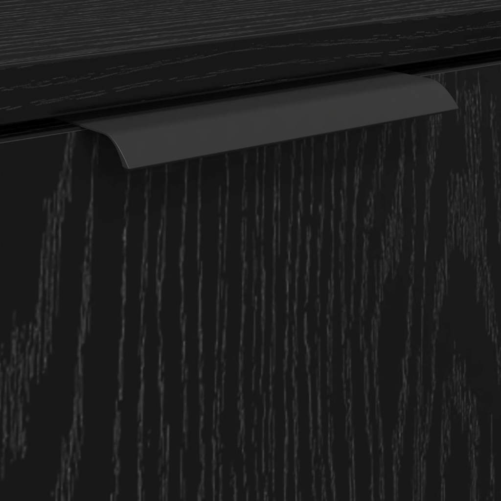 Badkamer Kast Zwart Eiken 64,5 x 33,5 x 59 cm Bewerkt hout is nu te koop bij PeponiXL, paradijselijk wonen!