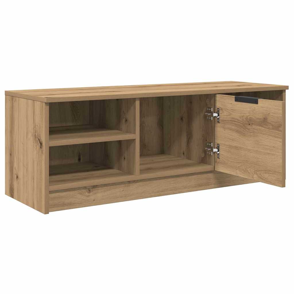 TV-kast Artisan Eiken 102 x 35 x 36,5 cm Bewerkt hout is nu te koop bij PeponiXL, paradijselijk wonen!
