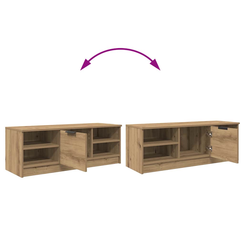 TV-kast Artisan Eiken 102 x 35 x 36,5 cm Bewerkt hout is nu te koop bij PeponiXL, paradijselijk wonen!