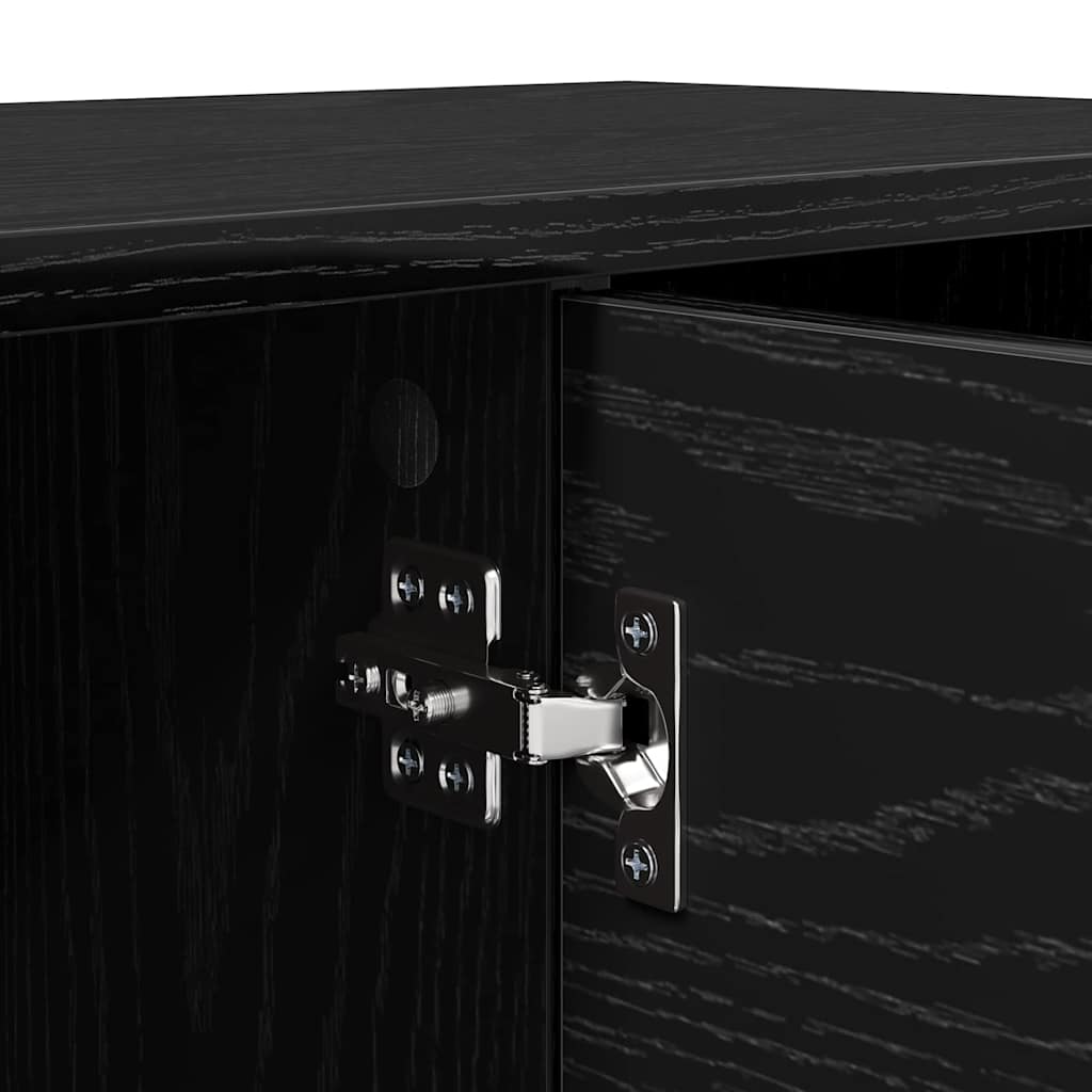 TV-kast Zwart Eiken 102 x 35 x 36,5 cm Bewerkt hout is nu te koop bij PeponiXL, paradijselijk wonen!