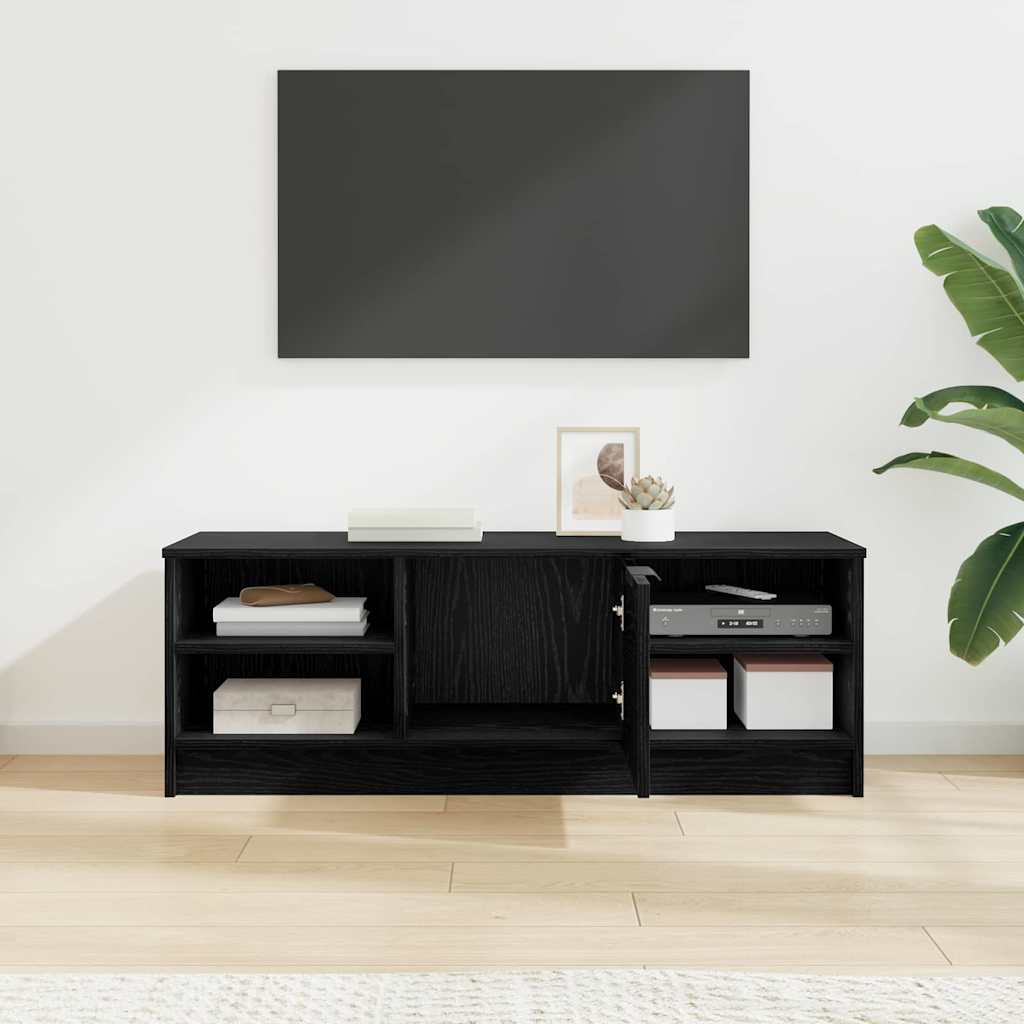 TV-kast Zwart Eiken 102 x 35 x 36,5 cm Bewerkt hout is nu te koop bij PeponiXL, paradijselijk wonen!