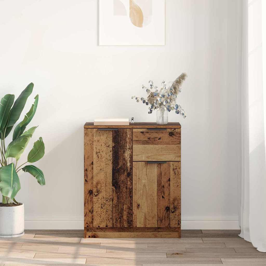 Dressoir met lade Oudhout 60 x 30 x 70 cm Bewerkt hout is nu te koop bij PeponiXL, paradijselijk wonen!