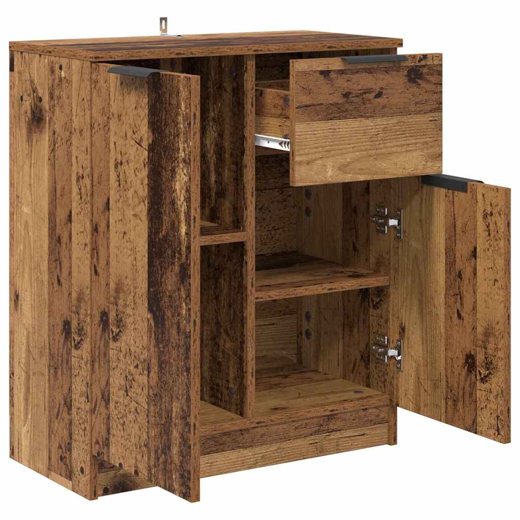 Dressoir met lade Oudhout 60 x 30 x 70 cm Bewerkt hout is nu te koop bij PeponiXL, paradijselijk wonen!