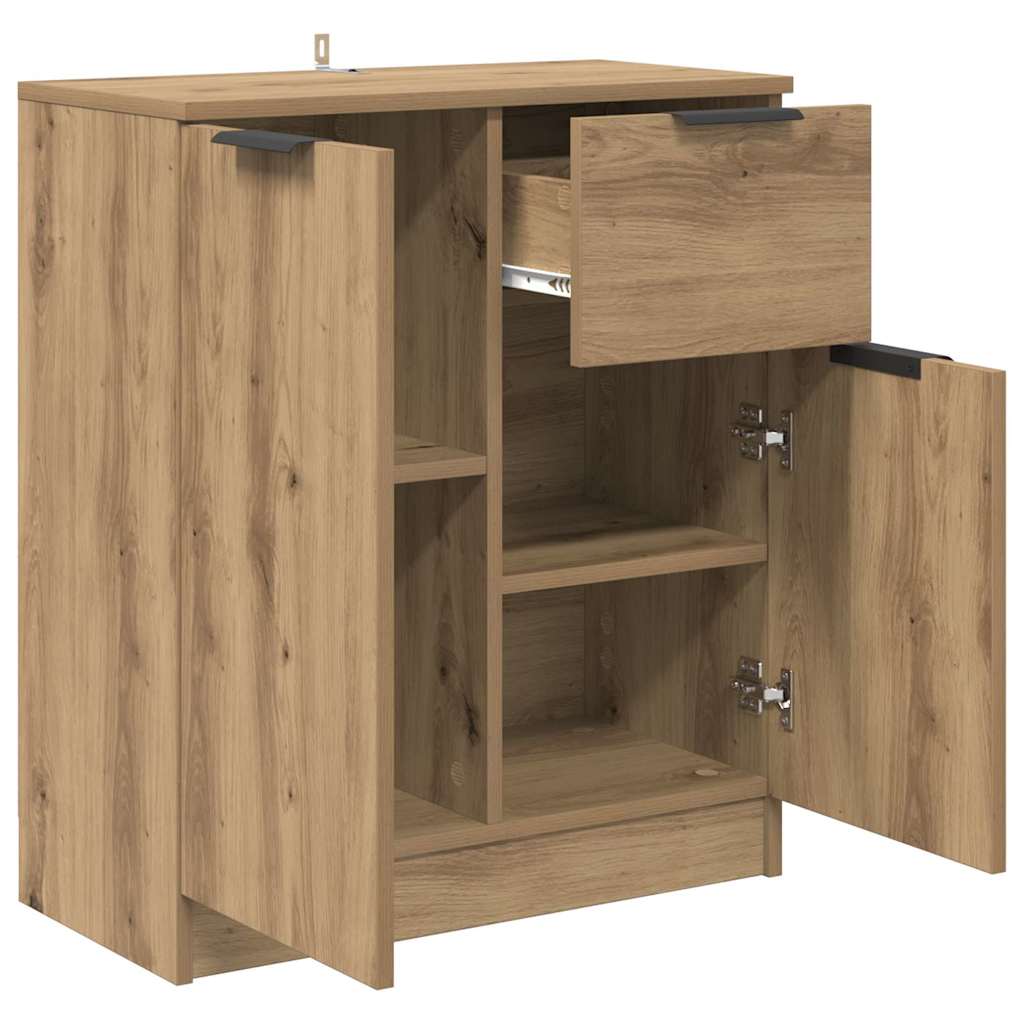 Dressoir met lade Artisan Eiken 60 x 30 x 70 cm Bewerkt hout is nu te koop bij PeponiXL, paradijselijk wonen!