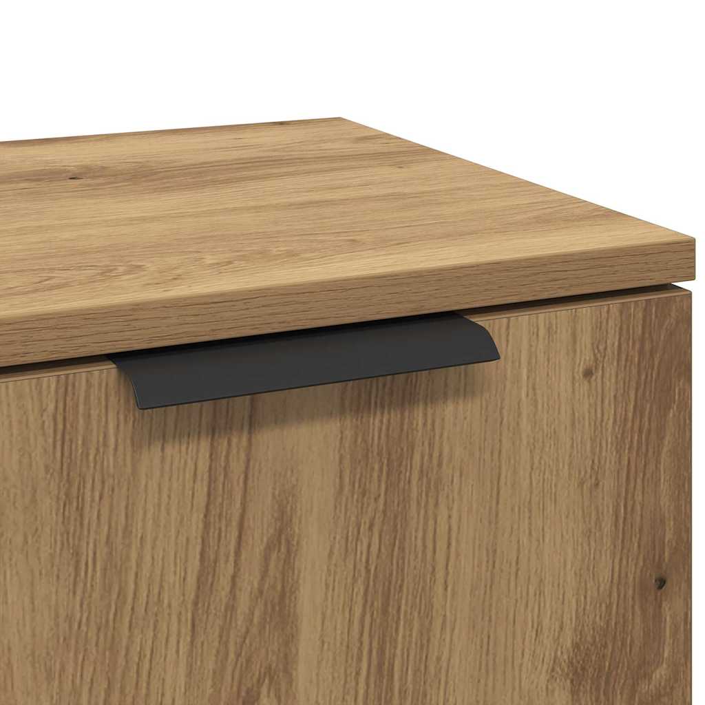 Dressoir Artisan Eiken 30 x 30 x 70 cm Bewerkt hout is nu te koop bij PeponiXL, paradijselijk wonen!
