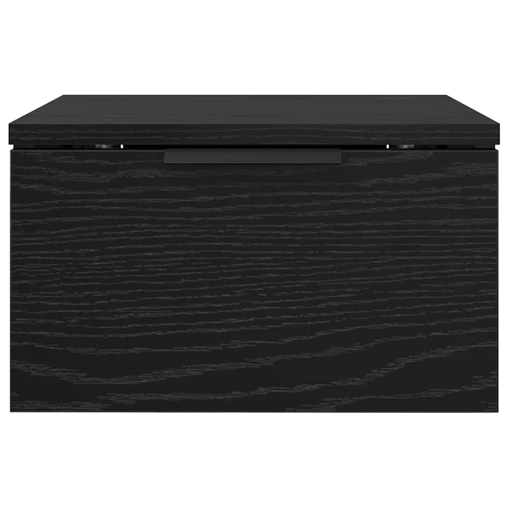 Nachtkastje 2 pcs Zwart Eiken 34 x 30 x 20 cm Bewerkt hout is nu te koop bij PeponiXL, paradijselijk wonen!