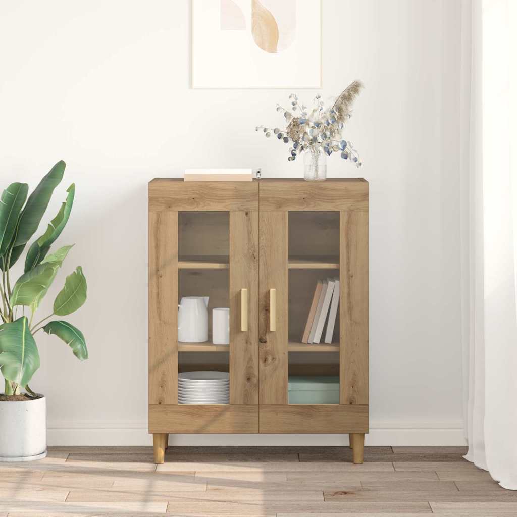 Dressoir Artisan Eiken 69,5 x 34 x 90 cm Bewerkt hout is nu te koop bij PeponiXL, paradijselijk wonen!