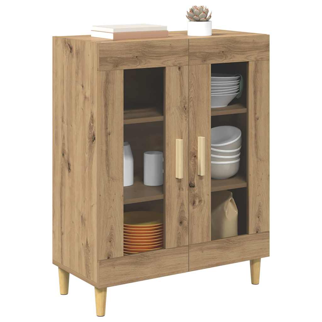 Dressoir Artisan Eiken 69,5 x 34 x 90 cm Bewerkt hout is nu te koop bij PeponiXL, paradijselijk wonen!