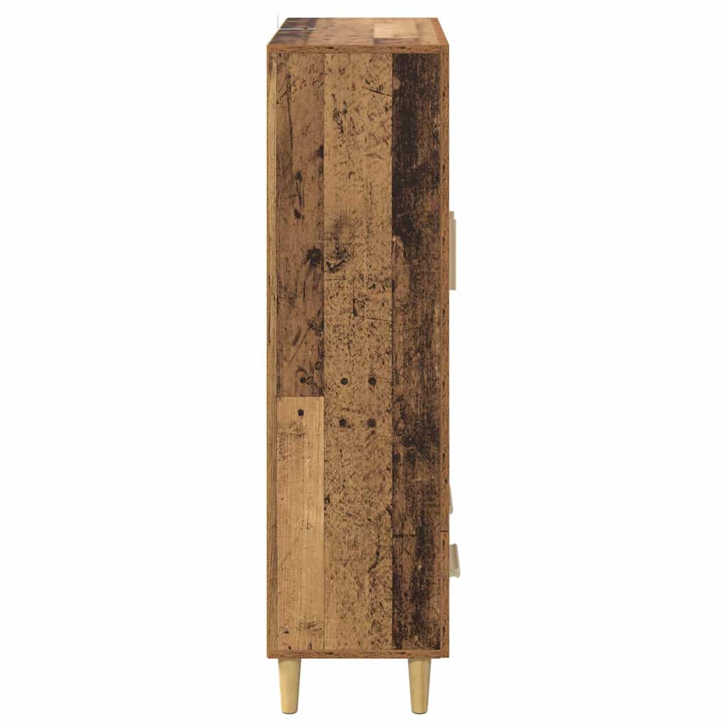 Highboard met lade Oud Hout 70 x 31 x 115 cm Bewerkt hout is nu te koop bij PeponiXL, paradijselijk wonen!