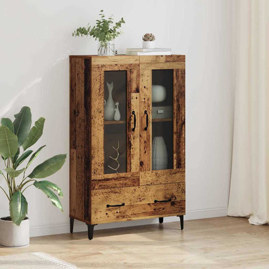 Highboard Oud Hout 70 x 31 x 115 cm Gemonteerd hout en ijzer is nu te koop bij PeponiXL, paradijselijk wonen!