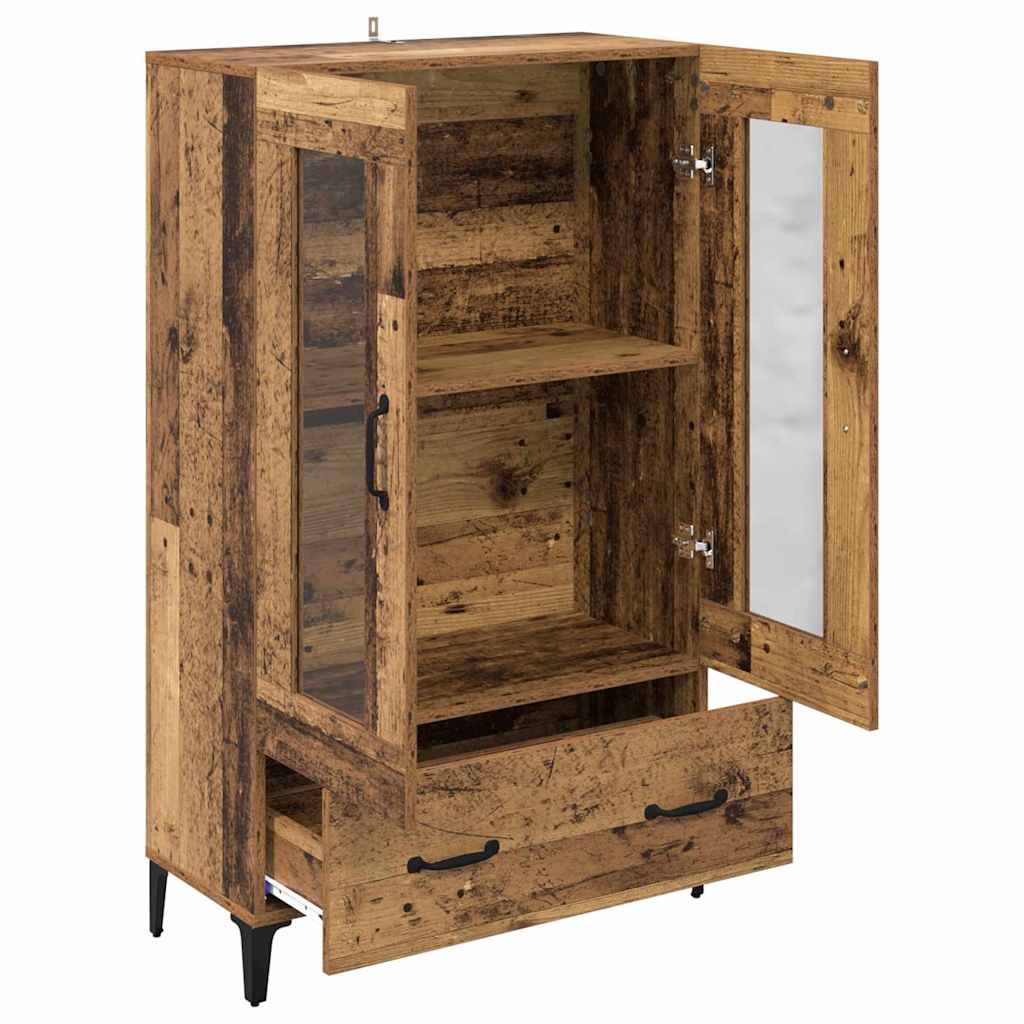 Highboard Oud Hout 70 x 31 x 115 cm Gemonteerd hout en ijzer is nu te koop bij PeponiXL, paradijselijk wonen!