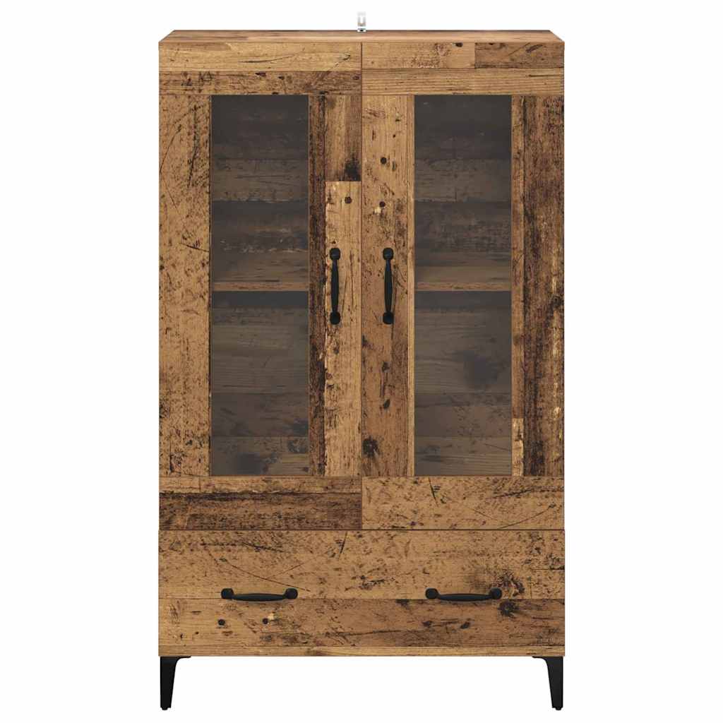 Highboard Oud Hout 70 x 31 x 115 cm Gemonteerd hout en ijzer is nu te koop bij PeponiXL, paradijselijk wonen!