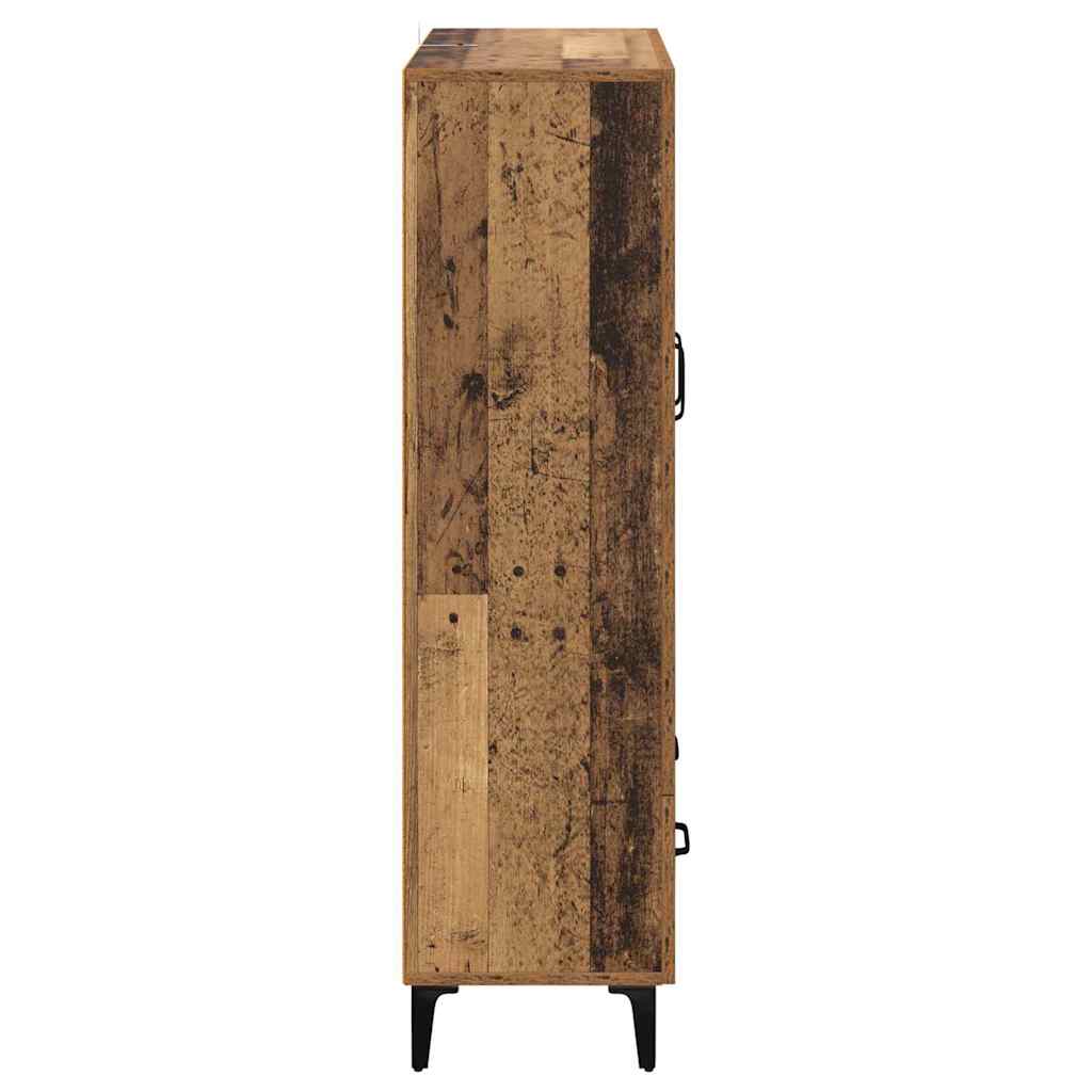 Highboard Oud Hout 70 x 31 x 115 cm Gemonteerd hout en ijzer is nu te koop bij PeponiXL, paradijselijk wonen!