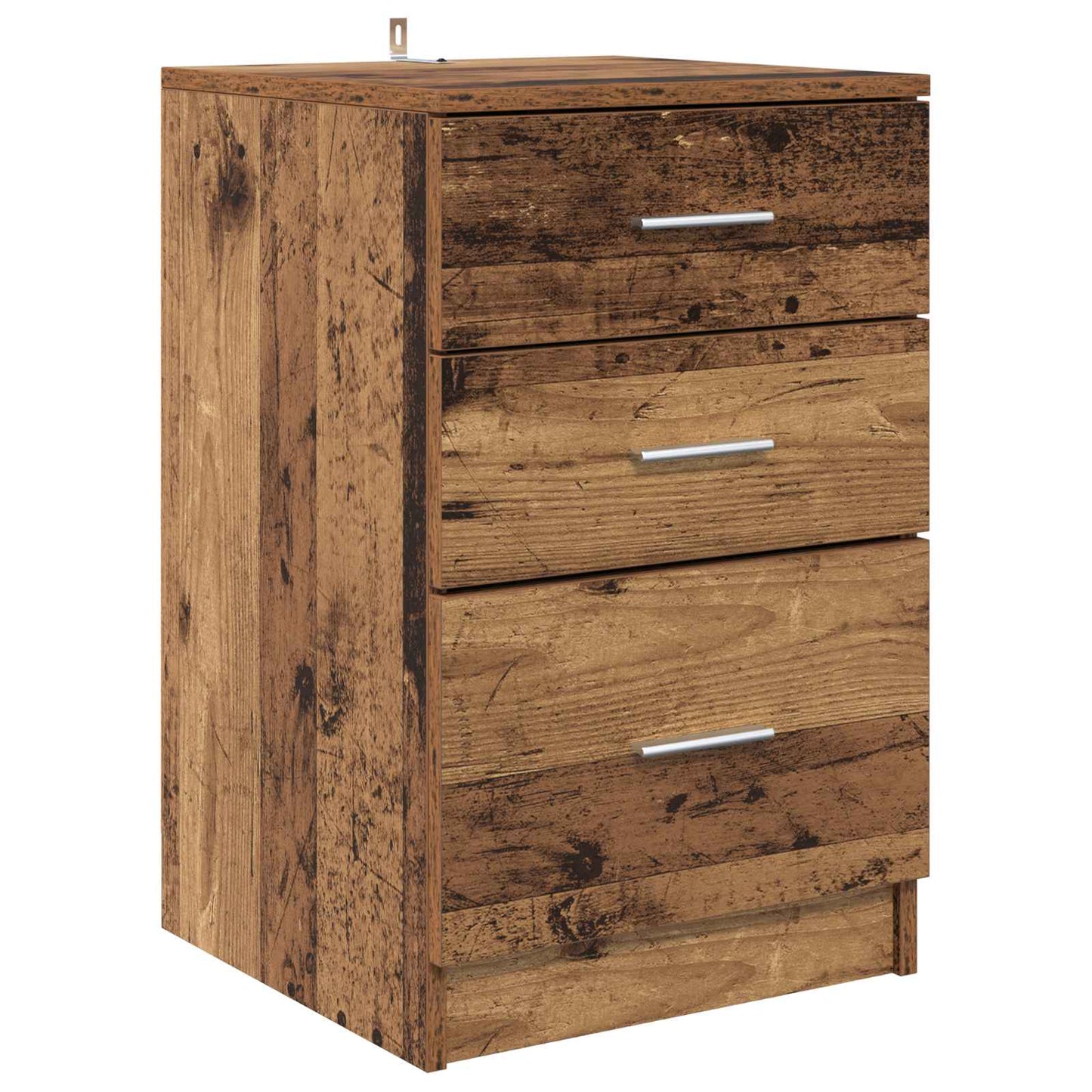 Nachtkastje met lade Oudhout 40 x 40 x 63 cm Bewerkt hout is nu te koop bij PeponiXL, paradijselijk wonen!