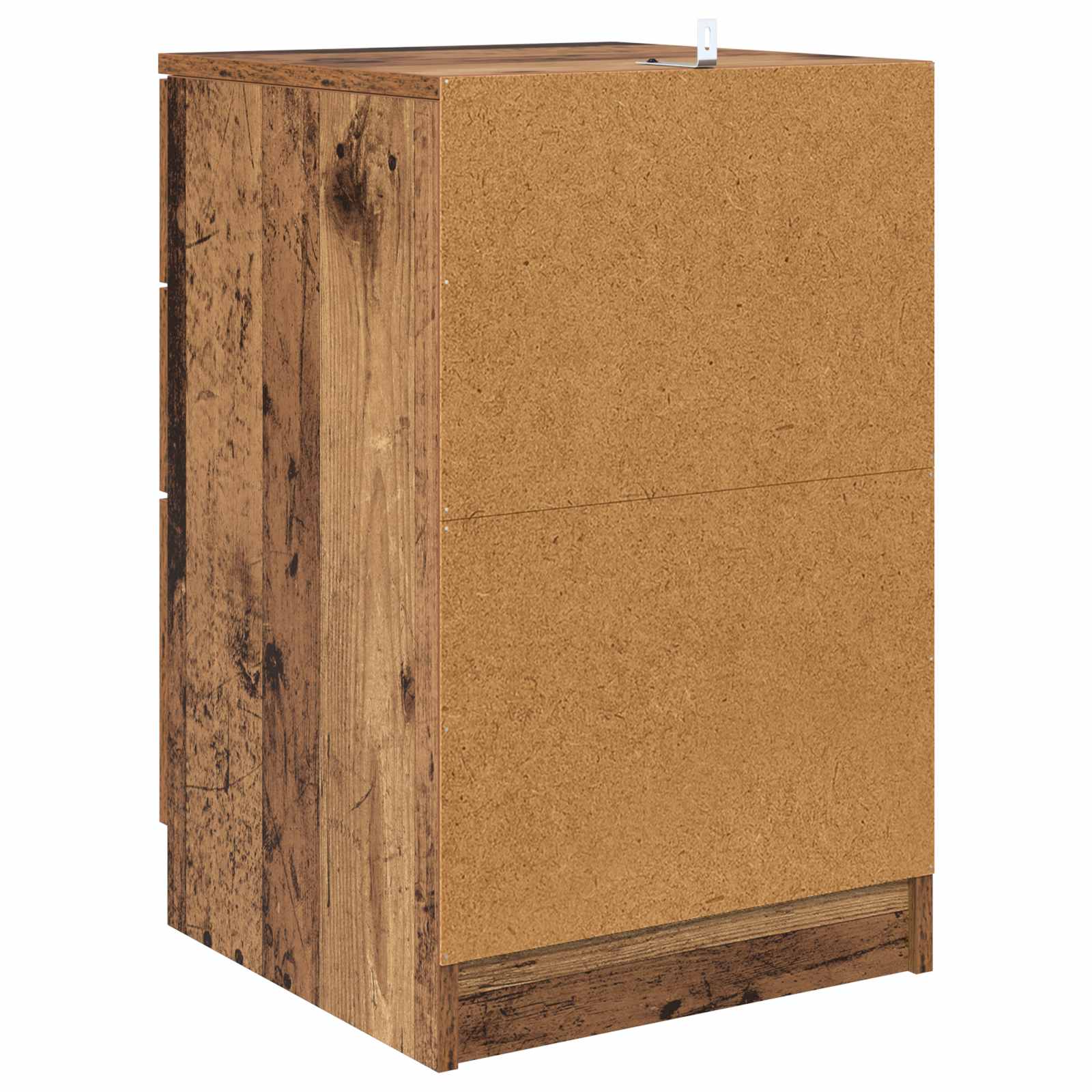 Nachtkastje met lade Oudhout 40 x 40 x 63 cm Bewerkt hout is nu te koop bij PeponiXL, paradijselijk wonen!