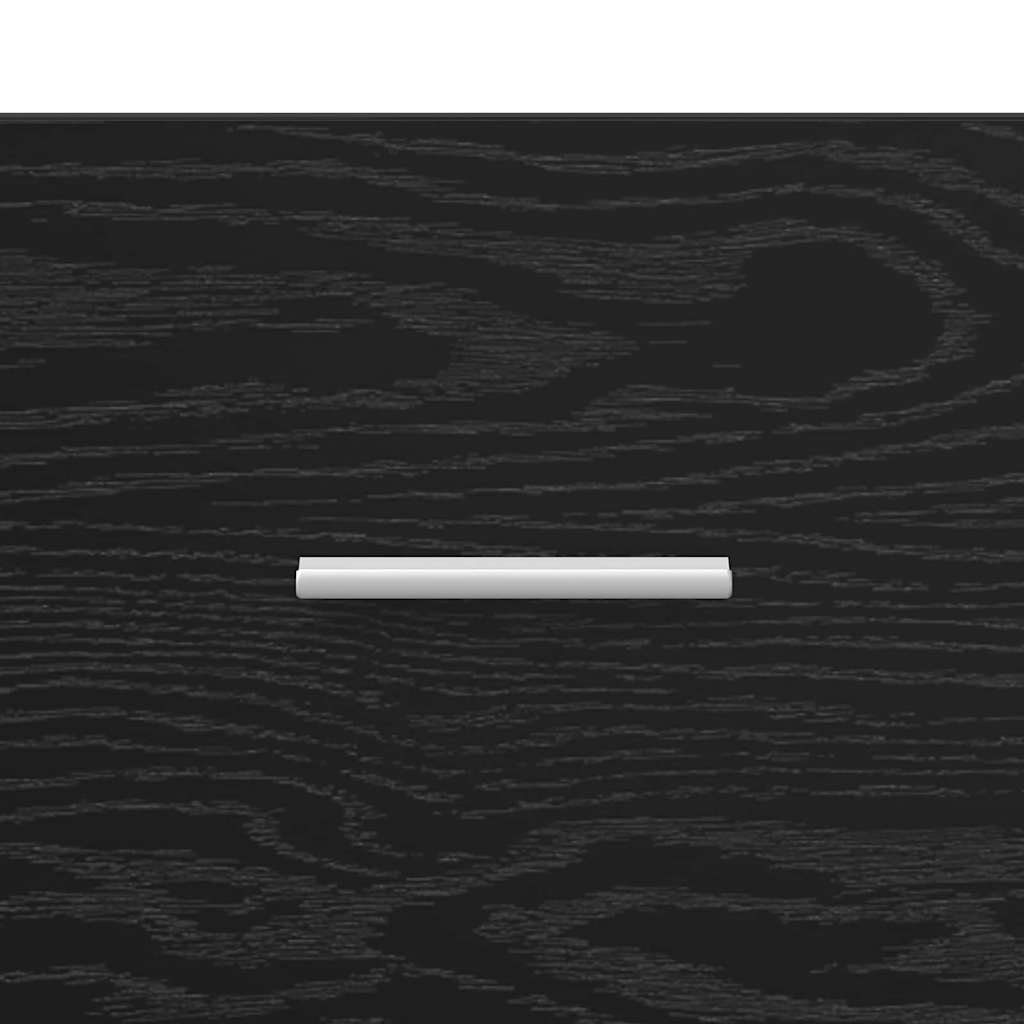 Nachtkastje met lade Zwart Eiken 40 x 40 x 63 cm Bewerkt hout is nu te koop bij PeponiXL, paradijselijk wonen!