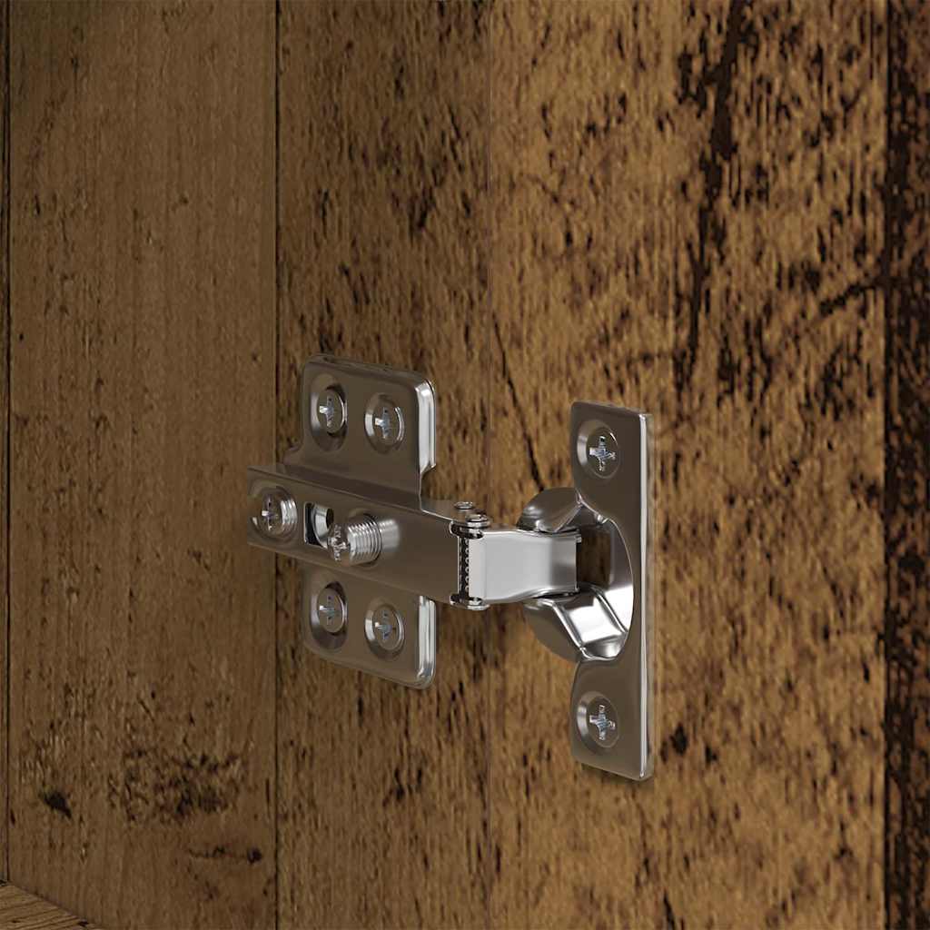Dressoir Wandgemonteerd Oudhout 34,5 x 34 x 90 cm Bewerkt hout is nu te koop bij PeponiXL, paradijselijk wonen!